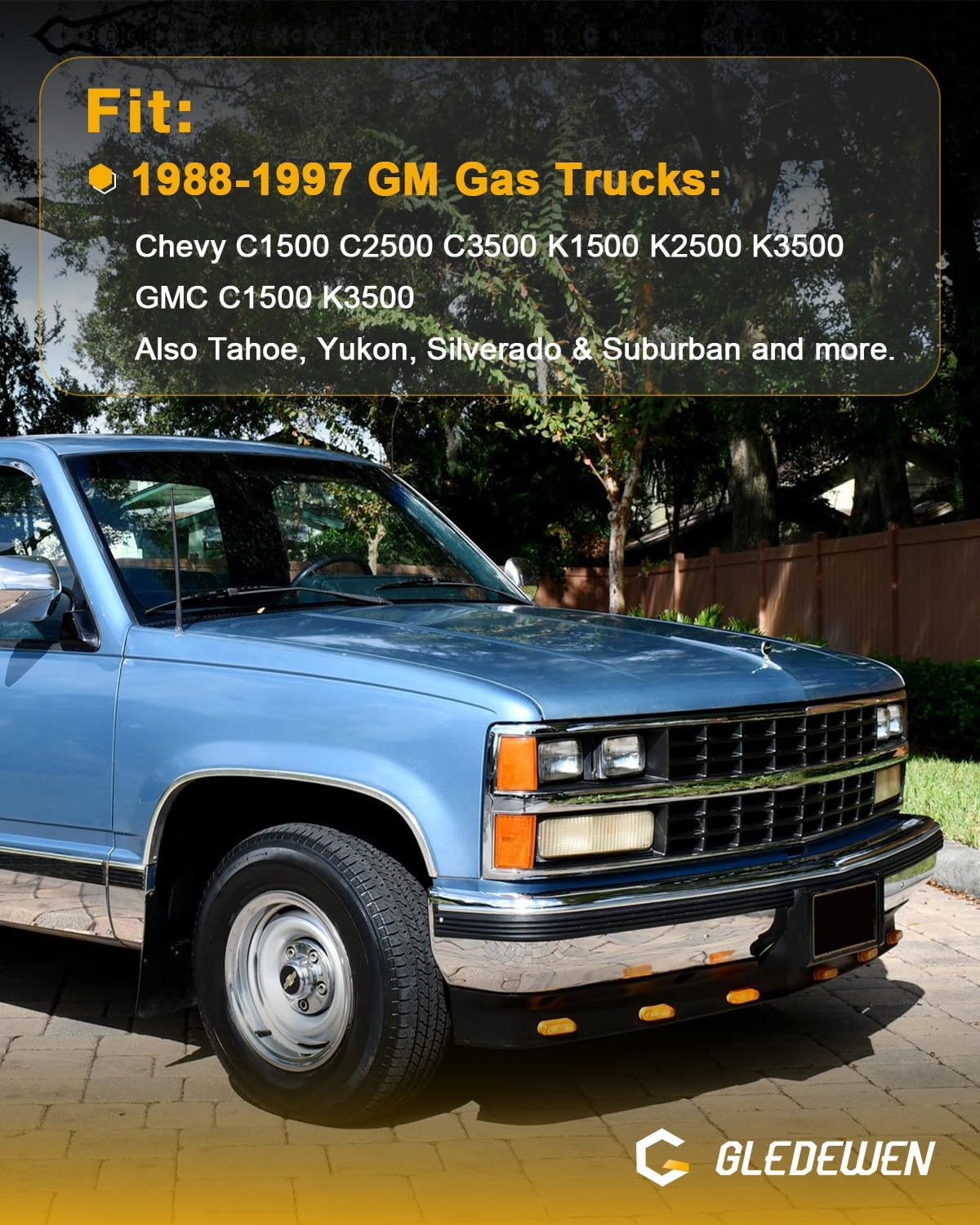 Fuel Line Kit, Compatible With 1988-1997 GM Gas Trucks, including Chevy C1500 C2500 C3500 K1500 K2500 K3500, GMC C3500 K3500, Complete Nylon Fuel Line Set, Replace# NFR0013, GM23B, FL-GM22B, FLGM22B