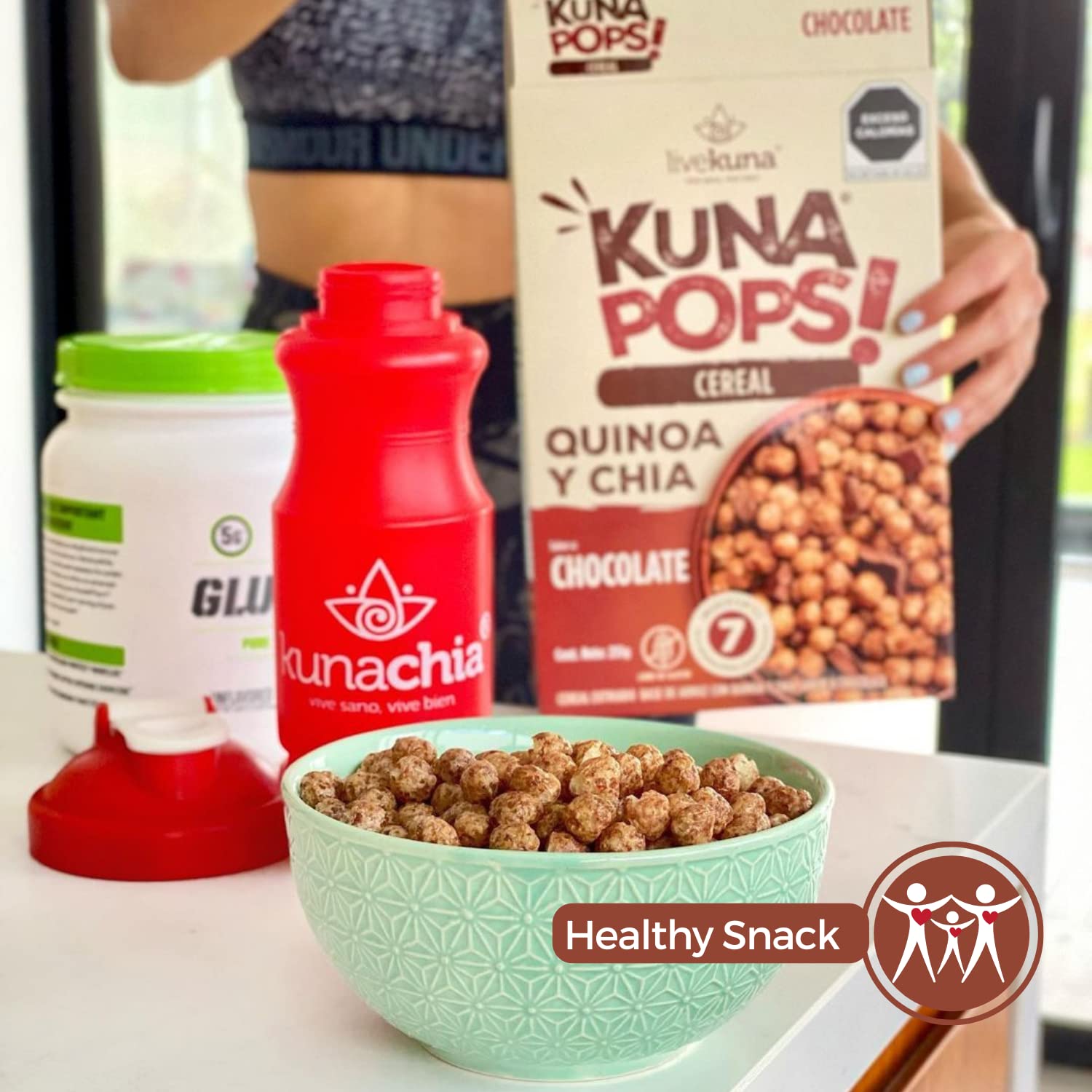 Amazon.com: LiveKuna KunaPops Superfood Cereal de chocolate con