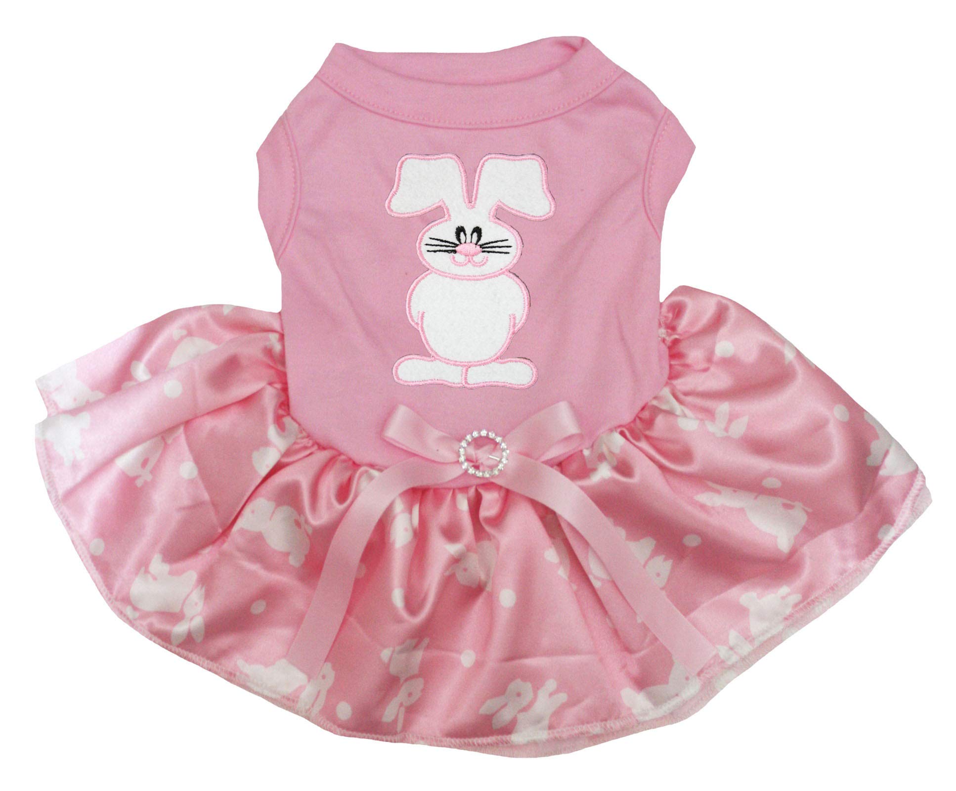 Robe pour chien motif lapin rose vêtement été