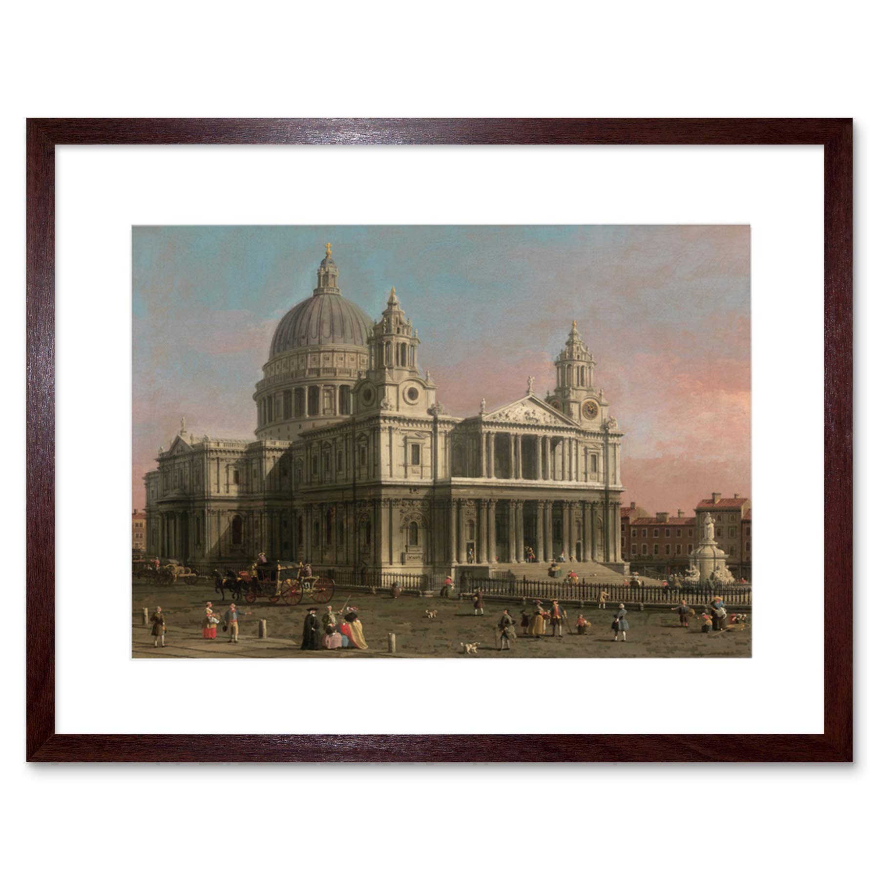 Wee Blue Coo Painting Old Master Canaletto St Pauls Cathedral London Framed Wall Art Print