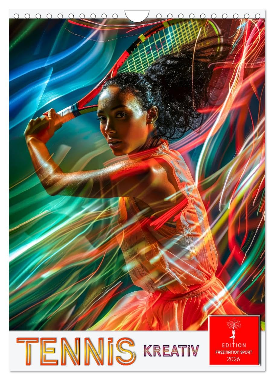 Creative tennis UK-Version (Wall Calendar 2026 DIN A4 Portrait), CALVENDO 12 Month Wall Calendar — image 1