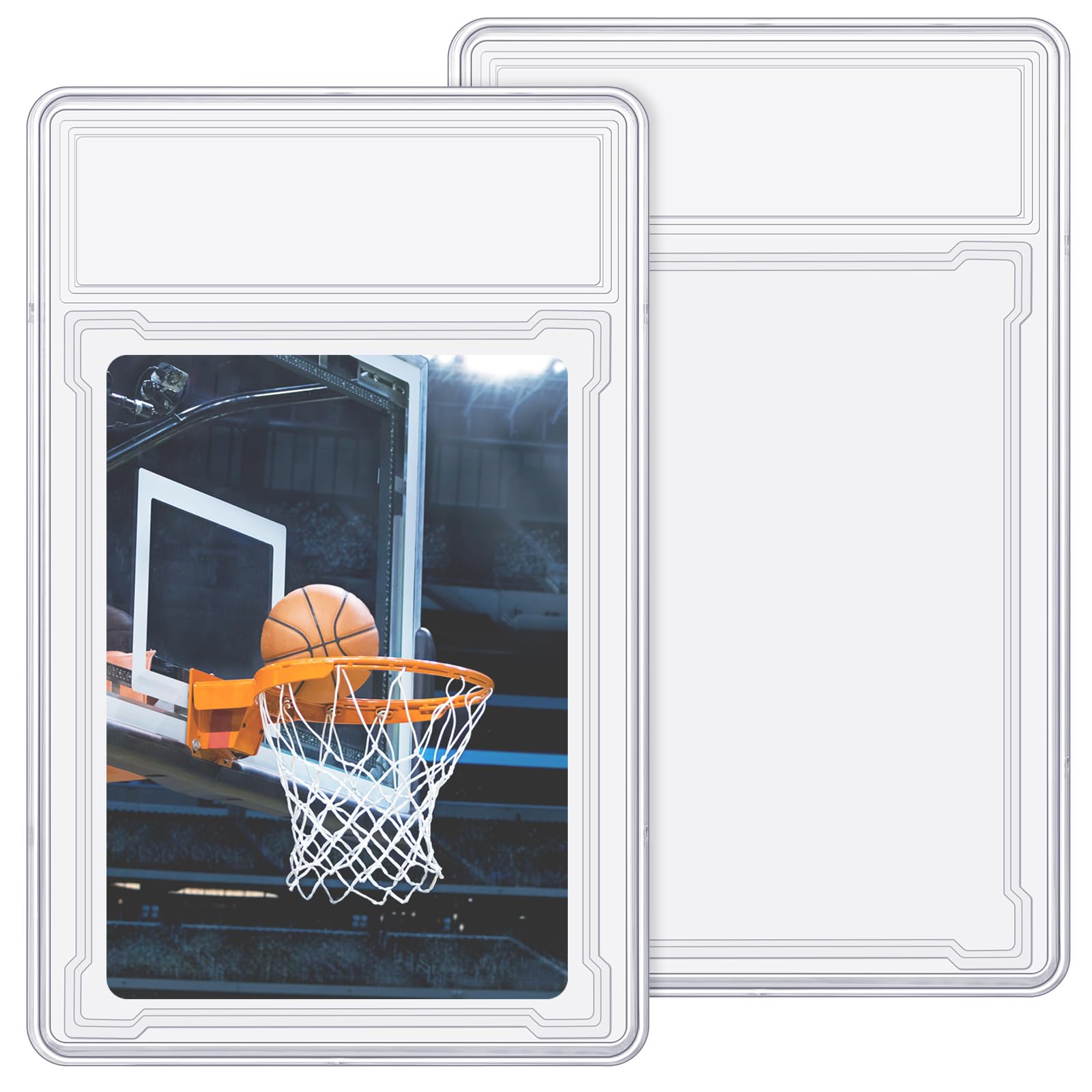 Gersoniel 2 Pack Card Case Holder Graded Card Slab Acrylic Baseball Cards Protectors Hard Sleeves with Label Position for Grading Baseball Football Gaming Trading Display Sports Game Collector : Toys &