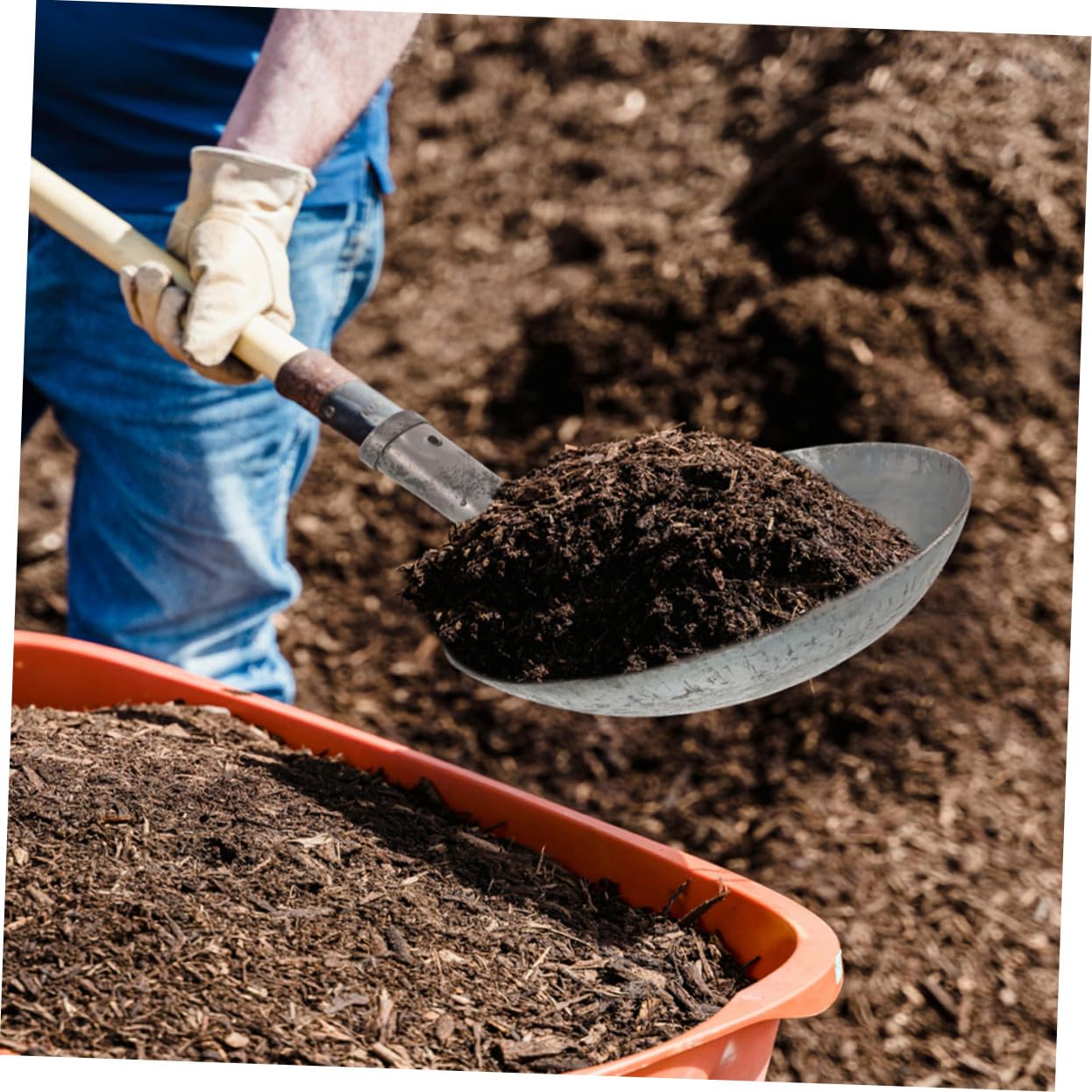 SOIMISS Pala Metálica Grande para Limpieza de y Estiércol Reutilizable con Diseño Tradicional para Obras Drenajes y Tareas de Jardinería y Construcción