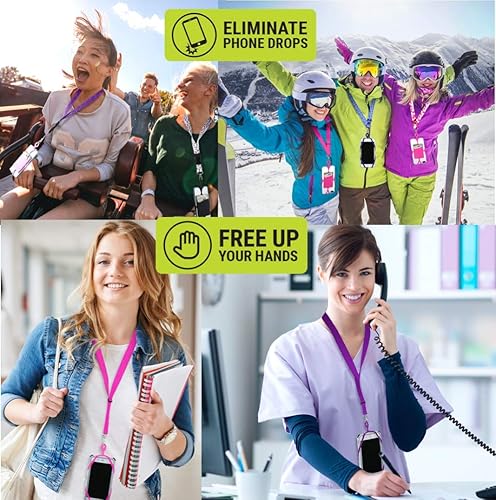 Miniatura 3 de Gear Beast Cordón para teléfono celular con correa ajustable para el cuello compatible con iPhone Galaxy y la mayoría de teléfonos inteligentes,