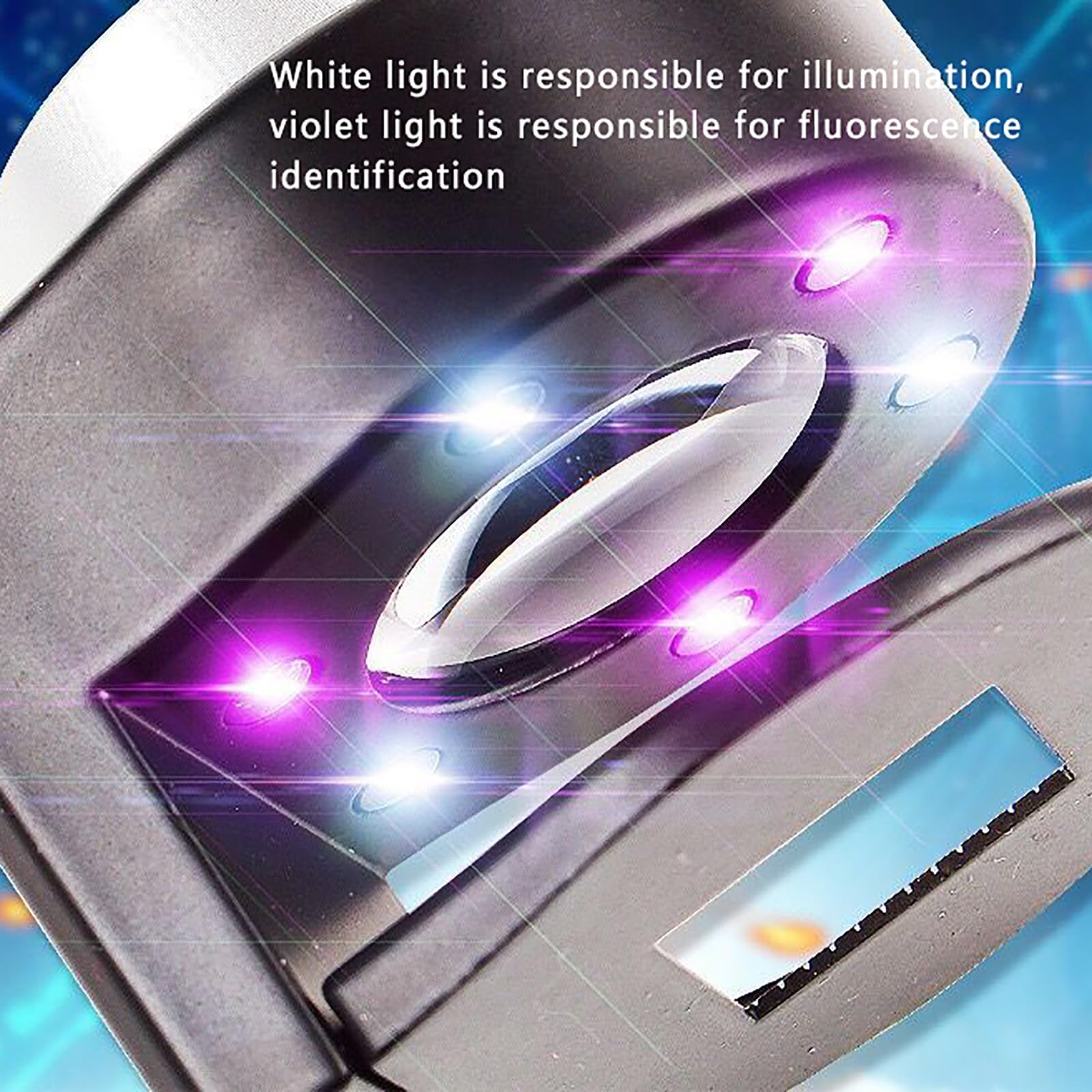 Lupa De Metal HD, Lupa De Tela 30X con Escala Precisa Y 6 Luces LED, Recargable por USB, para Reparación De Relojes, Lectura De Monedas, Joyas, Sellos Y Manualidades.