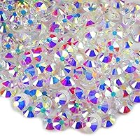 Vista 75 de Genie Crystal ss34 Red Glass Rhinestones 288 Pcs, 7.0 mm Big Light Siam Flatback Rhinestone, Diamond Cut Gems for Crafts, Face Mask, Makeup