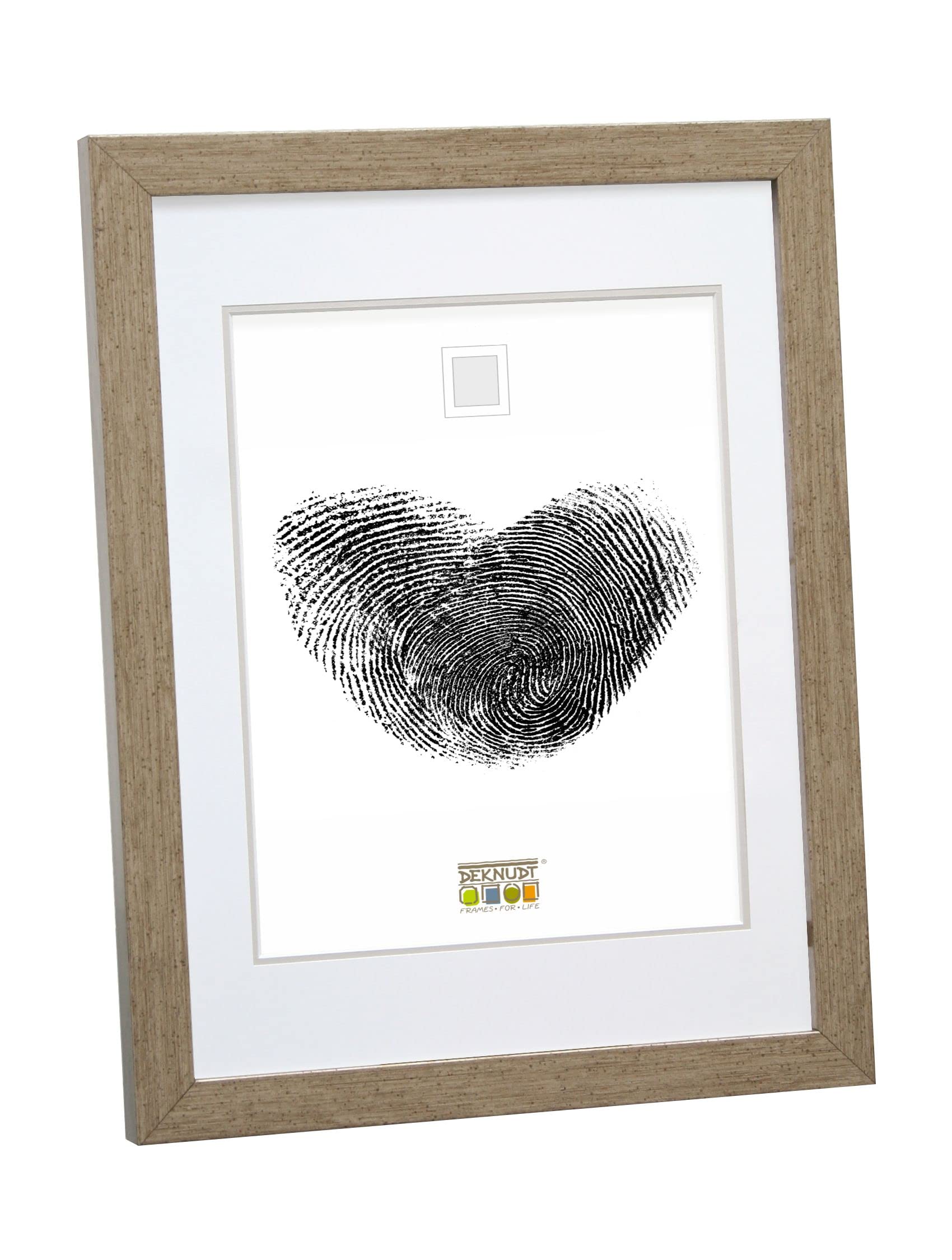 Cadre photo avec passe-partout anti-reflet bronze 13x18 cm pour photo