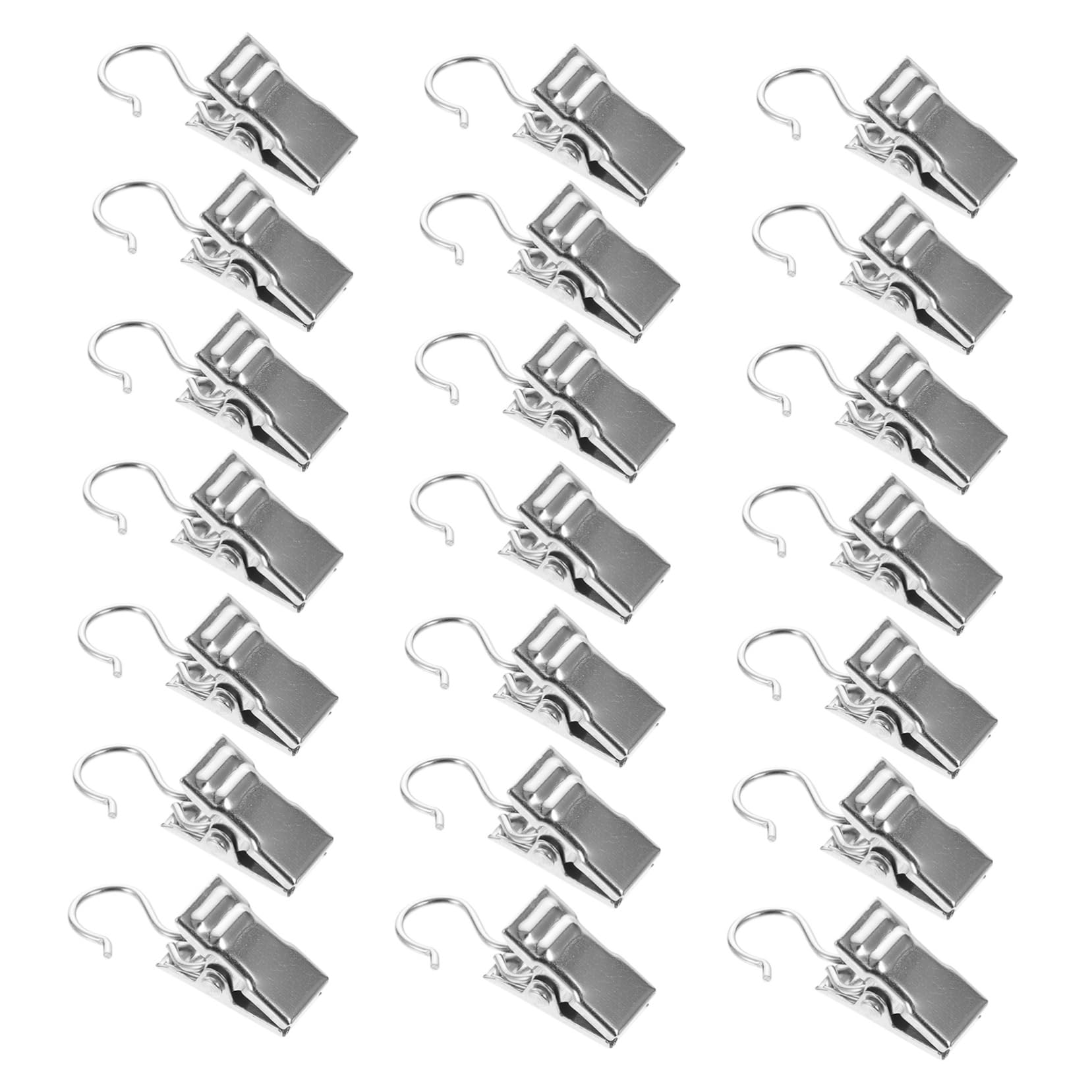SOLUSTRE 120Pcs Iron Curtain Hanging Clips Show Curtain Clamps Fixators for Home Office and Garden Use Sturdy Design for Easy Curtain Movement and Stable Hold