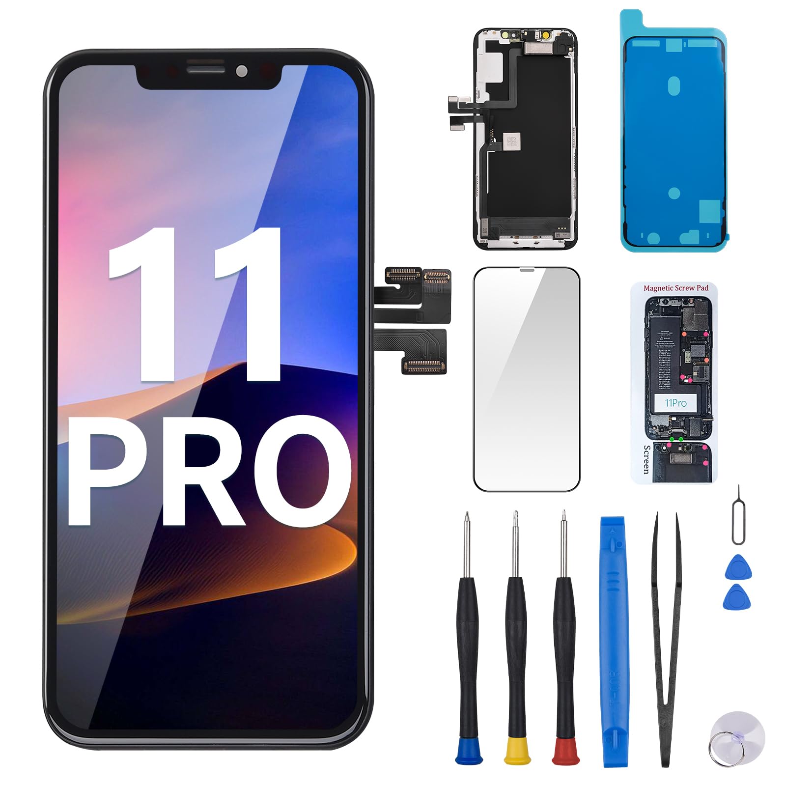 Photo 1 of Risidamoy for iPhone 11 Pro Screen Replacement 5.8" LCD with Ear Speaker