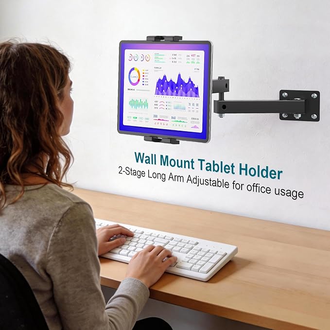 Soporte de pared plegable Mippko para iPad/Tablet 7-12.9" miniatura 2