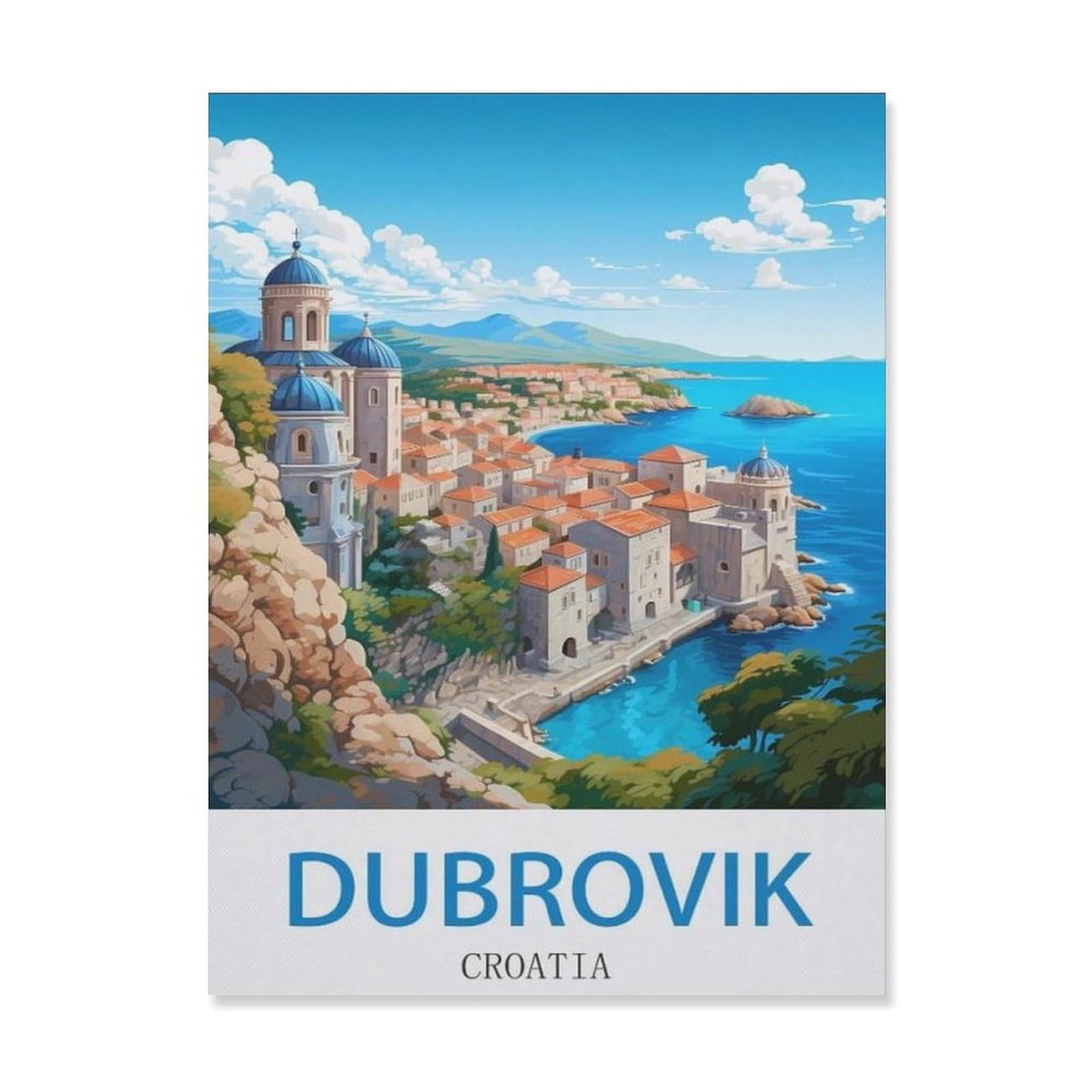 Farmhouse Bathroom Decor Wall Art Funny Bathroom Wall Decor Signs，Dubrovik Croatia，Tin Sign Home Decor(15x30cm）6x12 inch-EF28