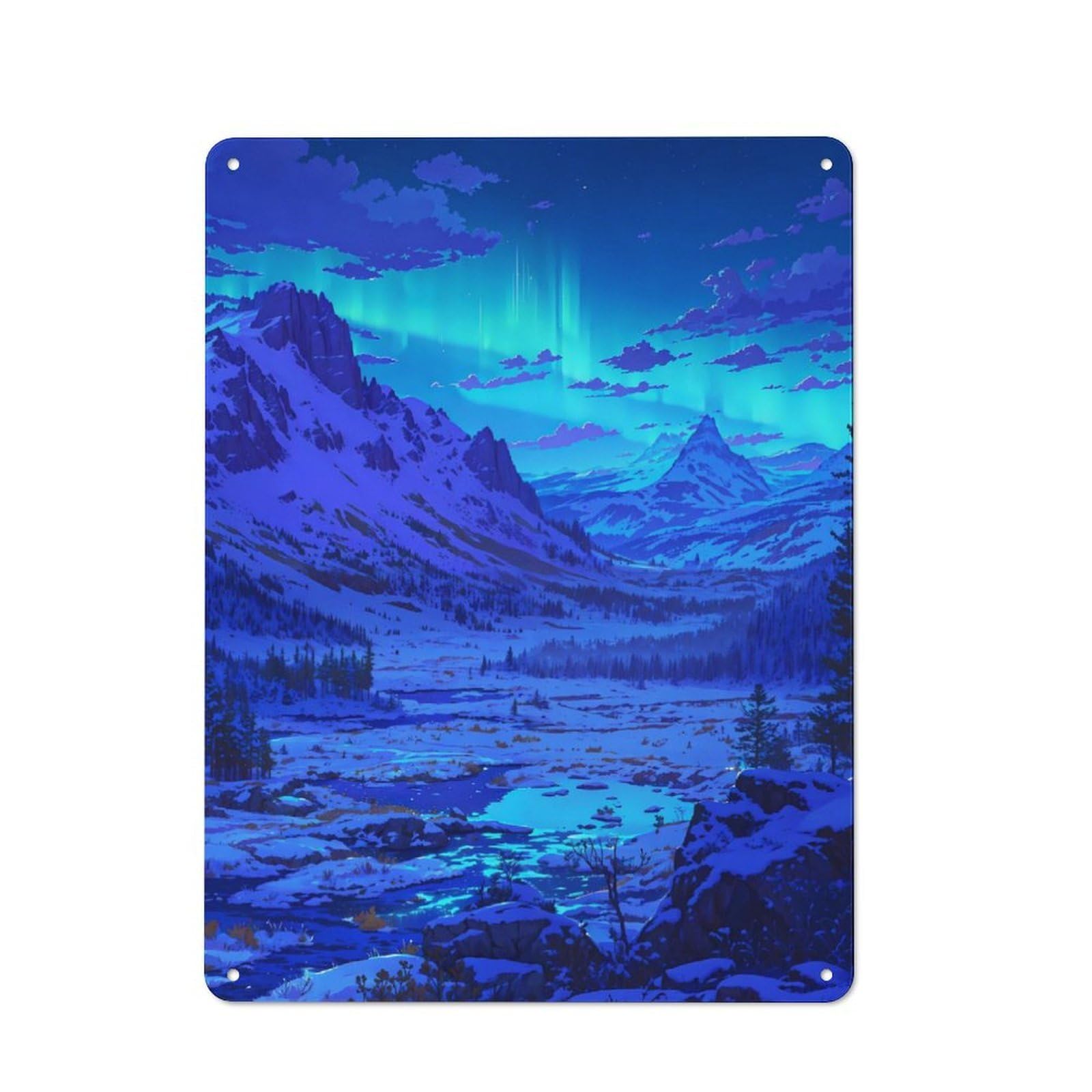 Nostalgic Aurora Enchantment Metal Wall Sign 40x30cm, Classic Pub Decor for Bar, Kitchen, Garage Or Games Room