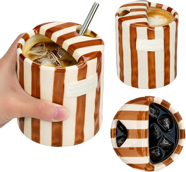 Ceramic Coffee Mug Novelty Ceramic Travel Mug Cute Espresso Cups to Go…