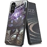 for Samsung Galaxy A13 4G Case, Black Lotus Flower Fashion Design for Girl Boy Shockproof Anti-Scratch A13 4G Case, Fully Covered Straight Edge Slim Glass Case for Samsung Galaxy A13 4G