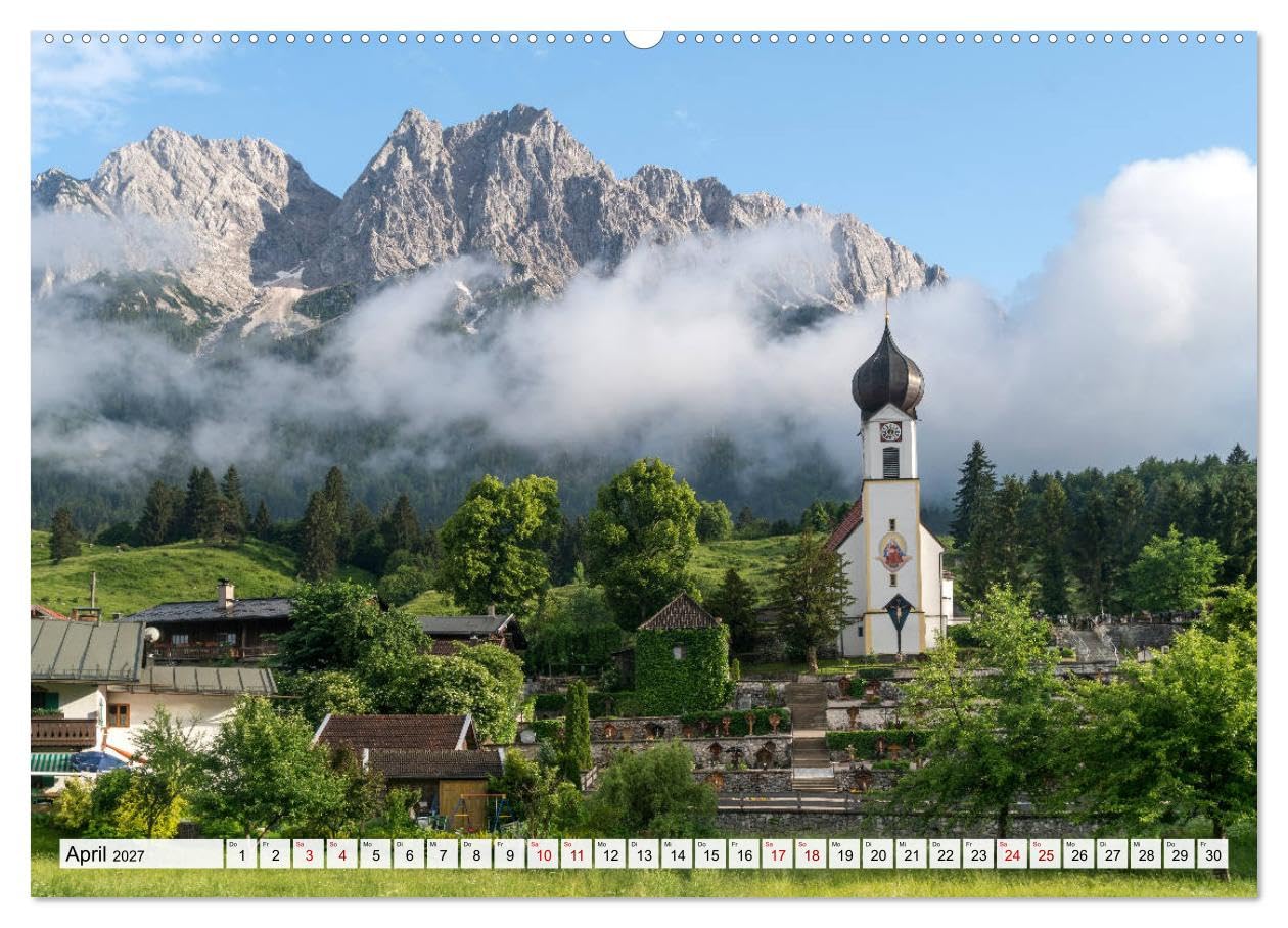 CALVENDO - Ein Sommer rund um Garmisch-Partenkirchen (Wandkalender 2027 DIN A2 quer), Monatskalender: Eine der schönsten Gegenden Deutschlands in einem Kalender vom Reisefotografen Peter Schickert.