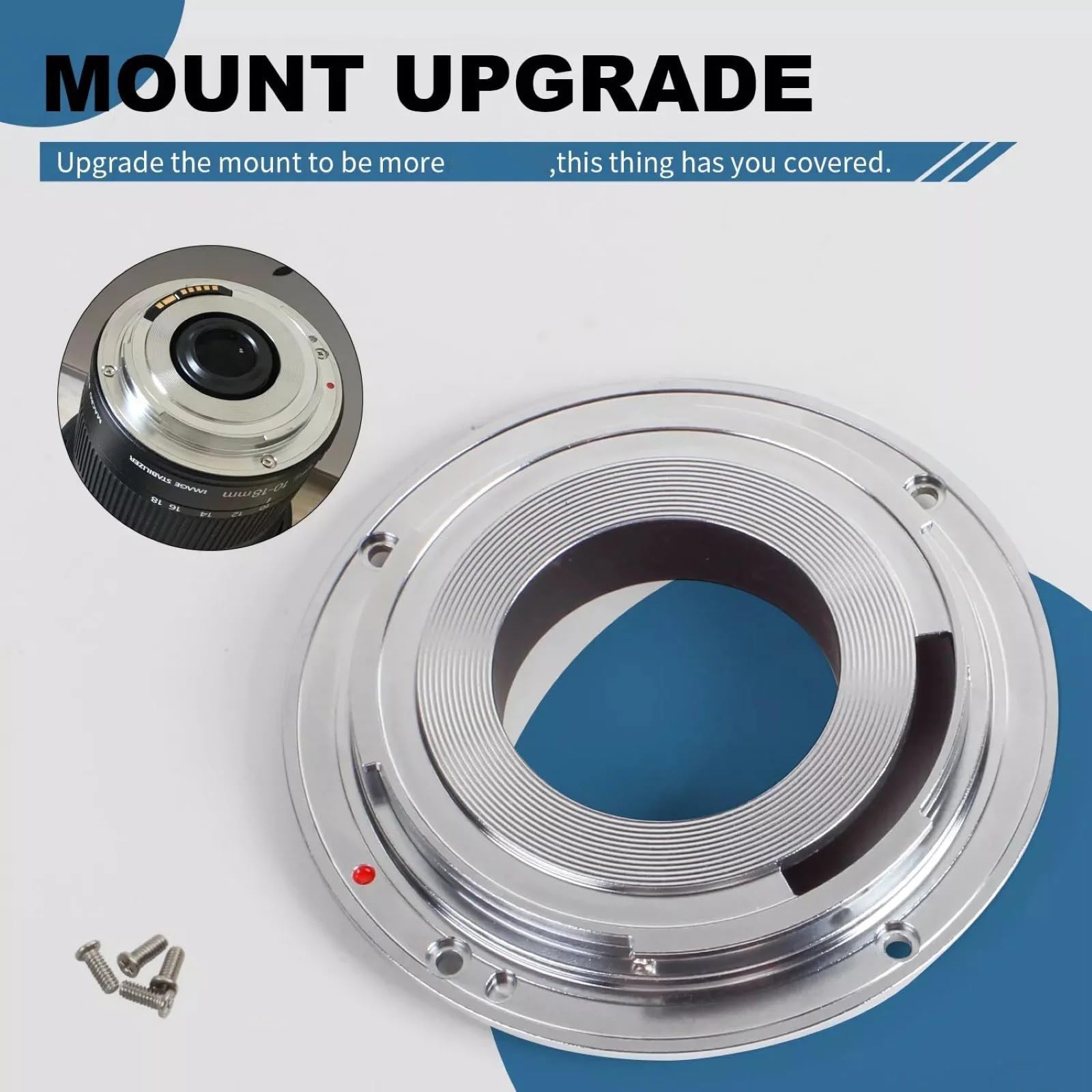 Adaptadores profesionales EFS de 10-18 mm a EF, anillos de metal antirreflejos para producción de video de fotograma completo, adaptadores EFS a EF