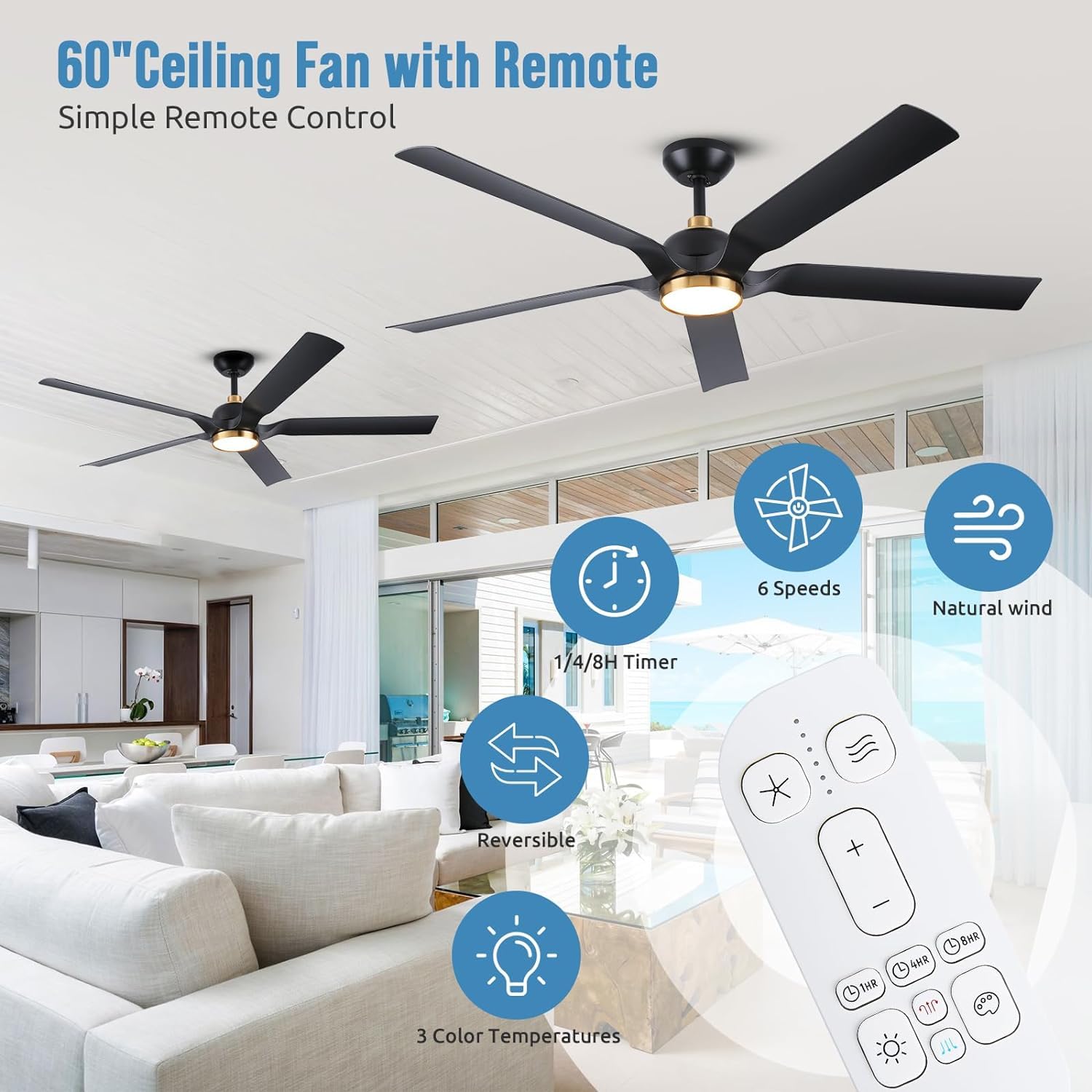 ShreeFindee: 72 Inch Ceiling Fan With Light