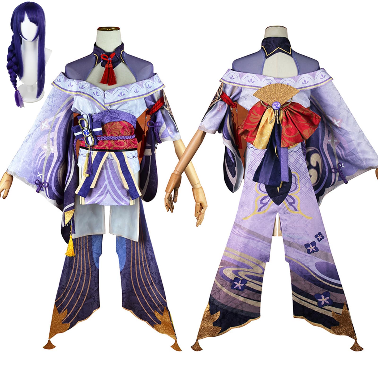 WSTCCOS Genshin Impact Raiden Shogun Beelzebul Game Cosplay Women Costume Halloween Costumes