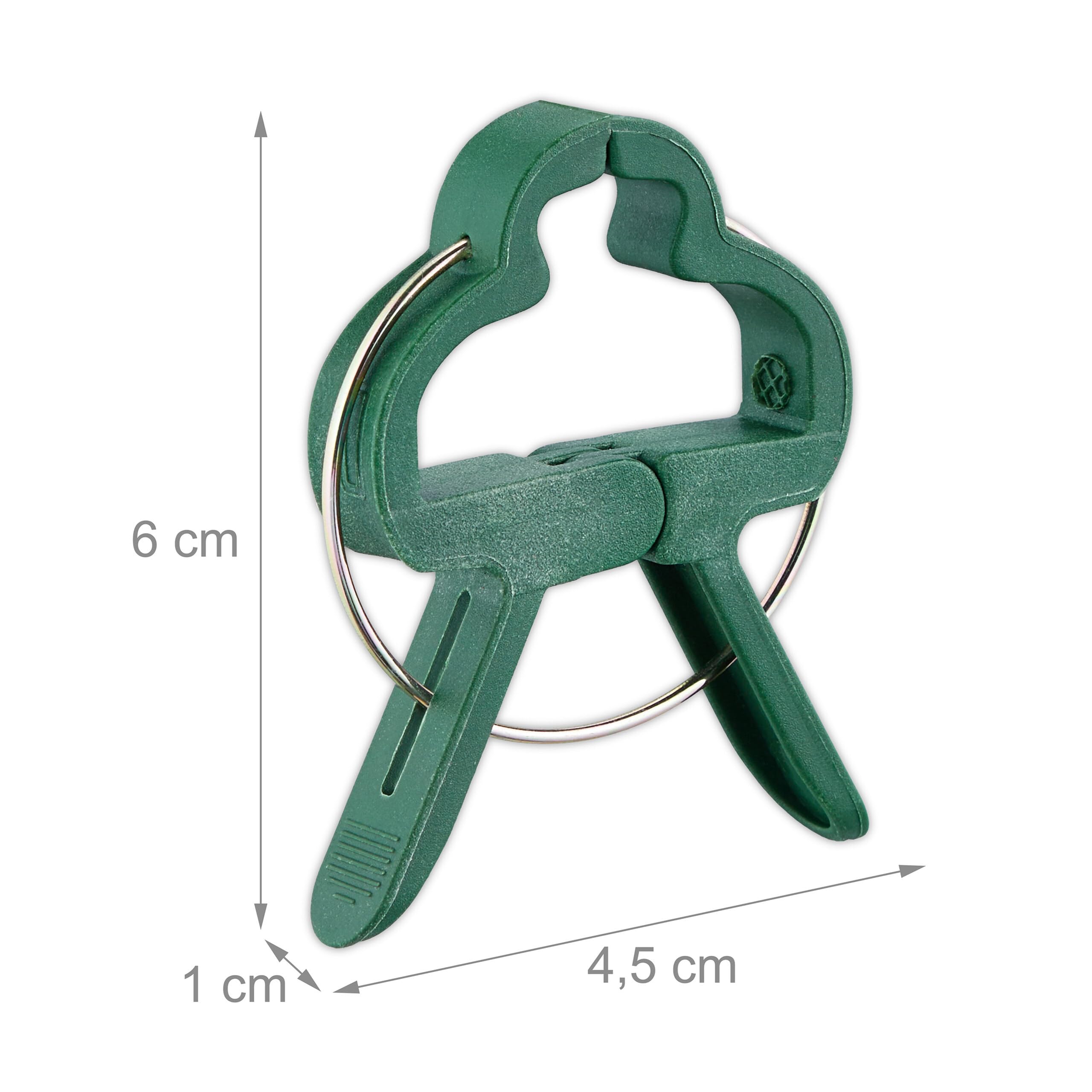 Relaxdays Pinces pour Plantes Lot de 120 Clips 4,5 x 6 cm Attaches Jardin Vert
