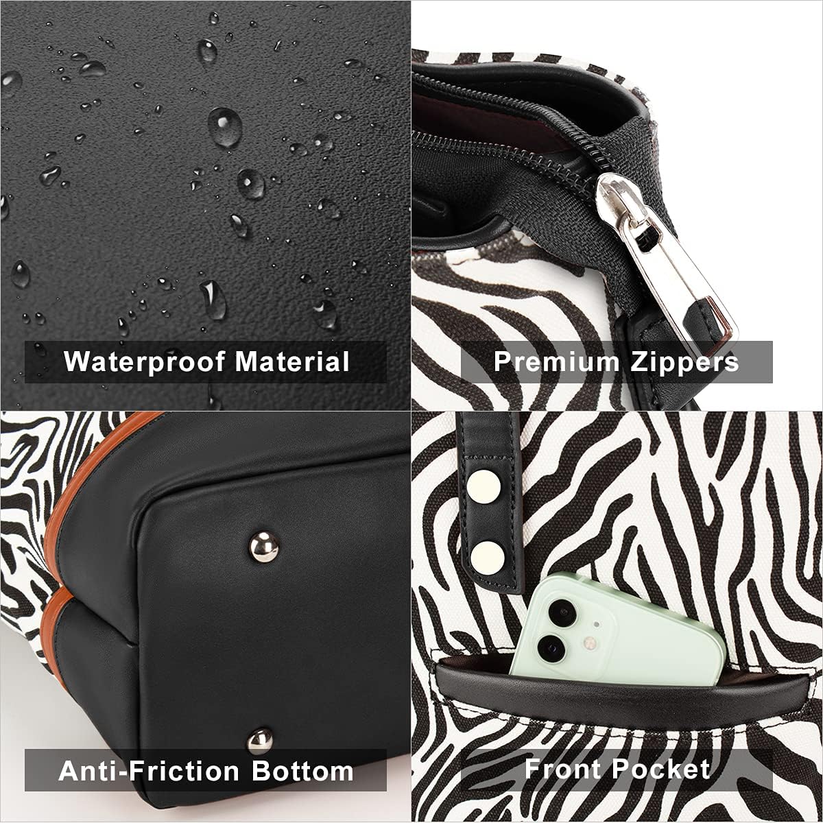 Laptop Tote Bag for Women Large Canvas Womens Briefcase Waterproof Computer Bag Work Bags for Women Fits 15.6 inch Laptop - Image 8