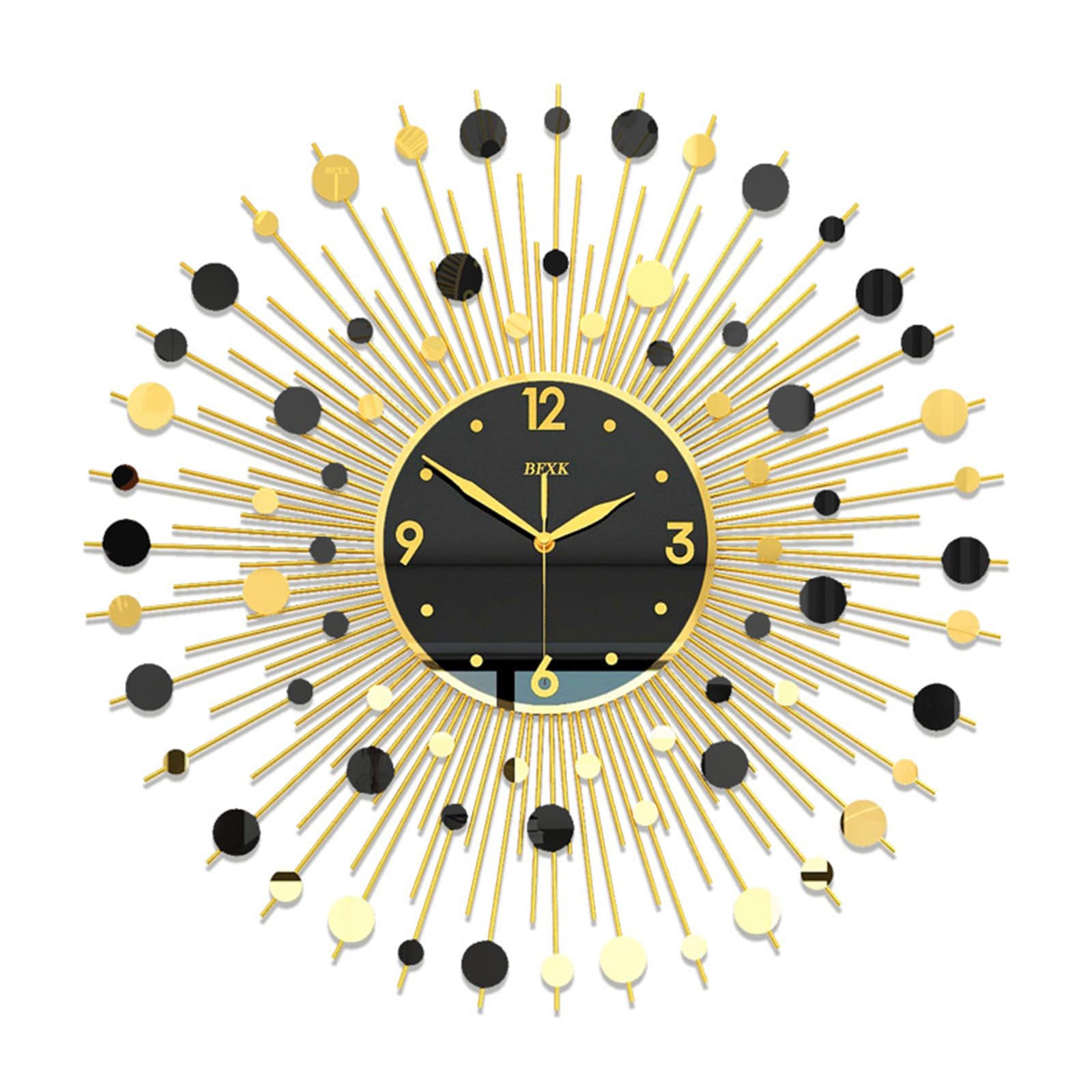 NHDVDVAV Creative Modern Wall Clocks Battery Operated,Home Decorative Metal Silent Clocks for Living Room, Bedroom, Kitchen, Entryway, Office, Dinning Room,60cm/23.6in