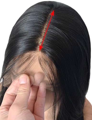 Miniatura 10 de BLUPLE Peluca sintética de color rubio platino 60#, larga, natural, resistente al calor, de repuesto, de cabello sintético, parte media para mujer,