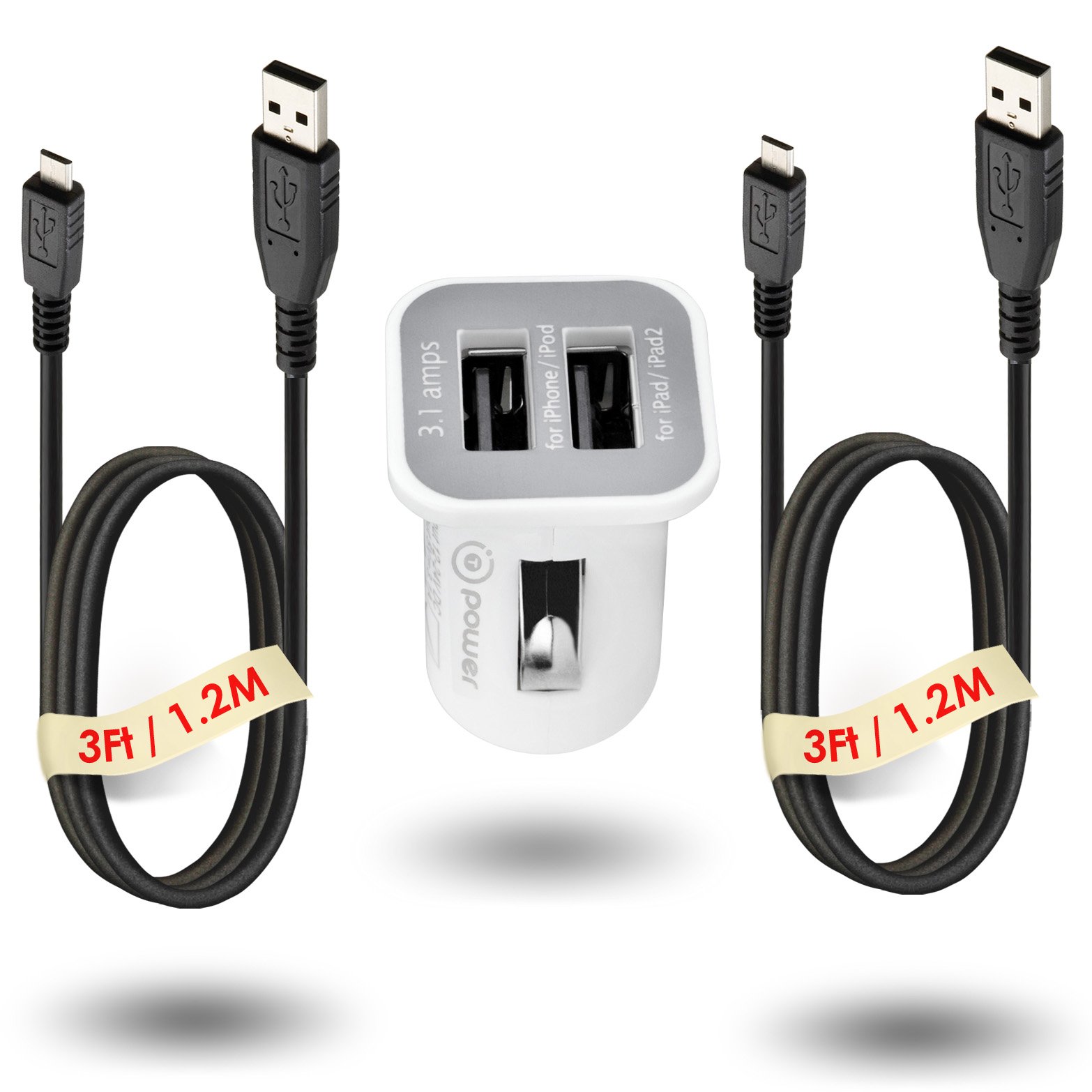 T POWER Car Adapter for 3 Ft Cable for Launch X431 X431 V+ Pro Mini - Advanced Universal X-431 Automotive Diagnostic Tool OBD2 Scanner Code Reader Power Supply