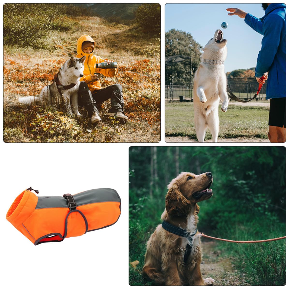Operitacx 2 Pièces Manteau pour Chien Imperméable et Chaud, Gilet