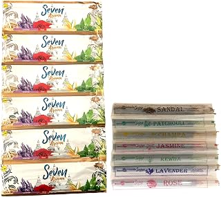 Sreevani Seven Aromas - 210 Sticks - Sandal, Lavender. Rose, Jasmine, Champa, Patchouli and Kewda