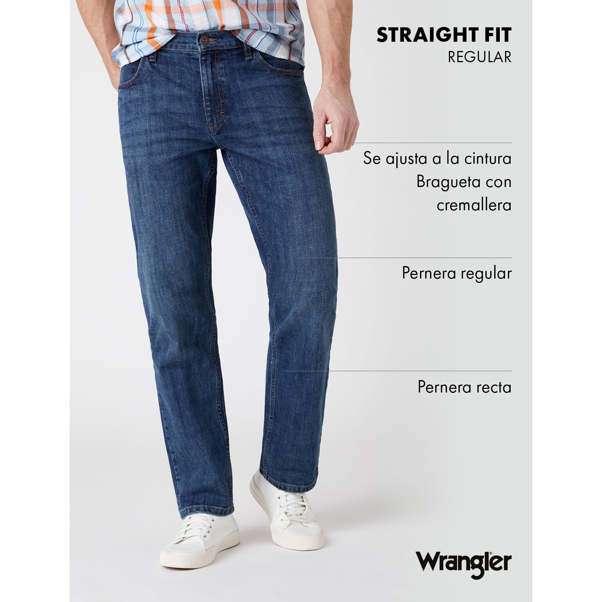 Wrangler Red Kabel Straight, Pantalones para Hombre