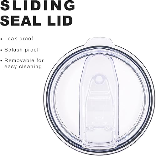 Miniatura 5 de koodee Taza de café con asa, taza de viaje de café aislada de 24 onzas con asa, taza de café de acero inoxidable al vacío para acampar (azul marino)