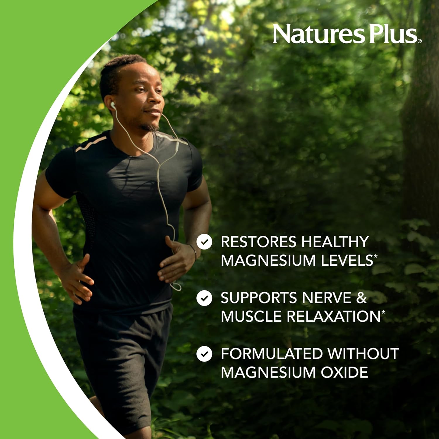 NaturesPlus KalmAssure Magnesium Bisglycinate - 180 Capsules - Supports Nerve & Muscle Relaxation - Formulated Without Magnesium Oxide - 60 Servings