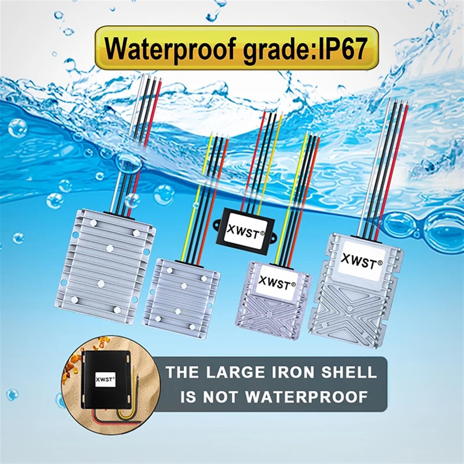 Stabilizator prądu stałego 24 V na 36 V DC Konwerter wzmocnienia Konwerter mocy step-up Moduł regulatora napięcia 1-20 A do samochodów solarnych(20 A Iron L)