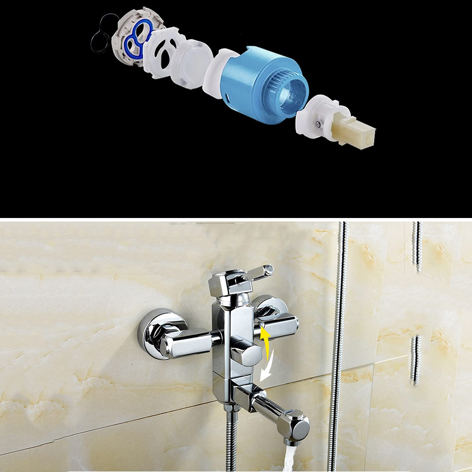 Rubinetto per Vasca Rubinetto per Vasca in Ottone Rubinetto per Vasca monocomando Aeratore Rubinetto per Vasca Riempitore per Vasca Acqua Calda e Fredda Rubinetto per Doccia a Parete Rubinetti per