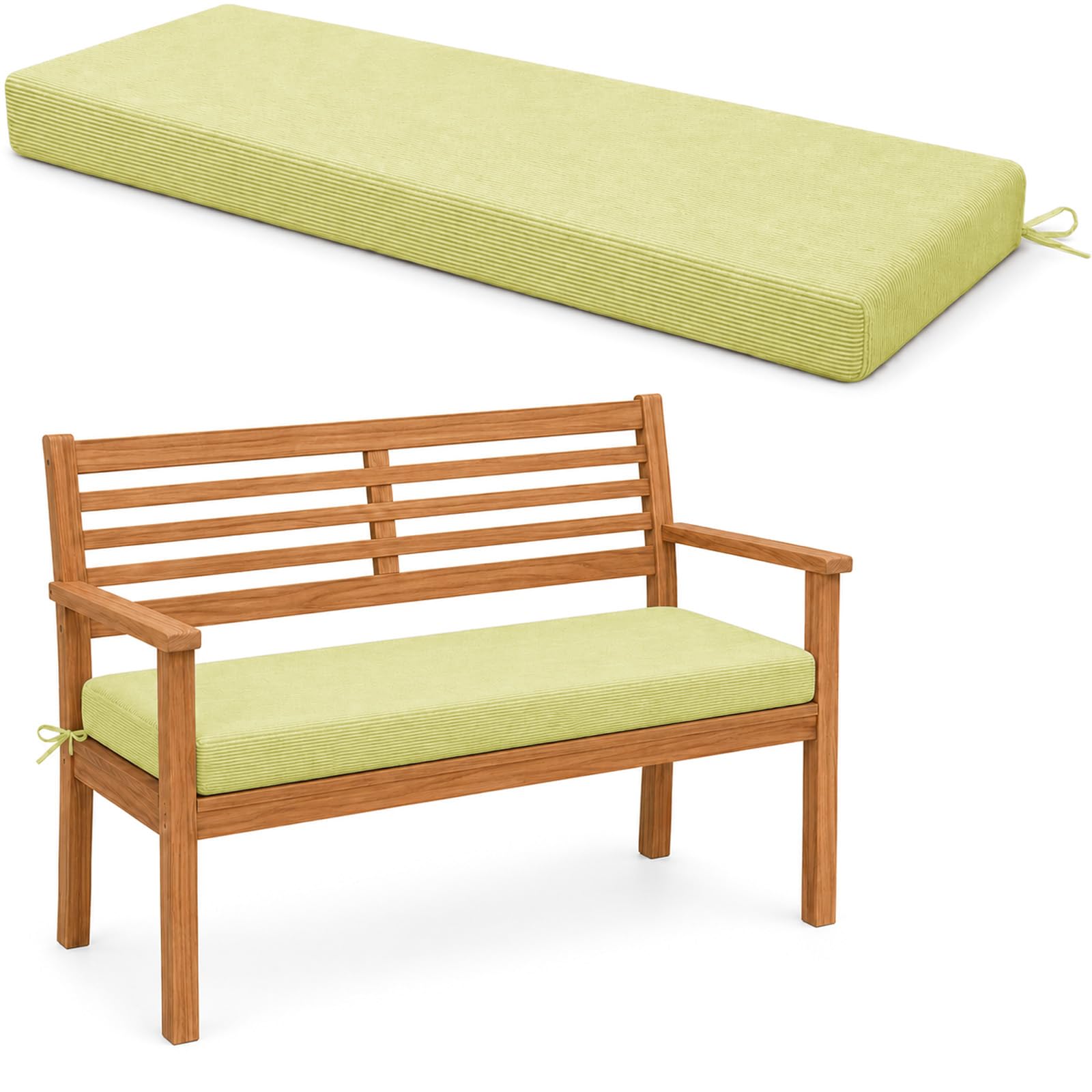 Corduroy Bench Cushion – 2/3/4 seater Garden Bench Cushion Indoor/Outdoor — image 1