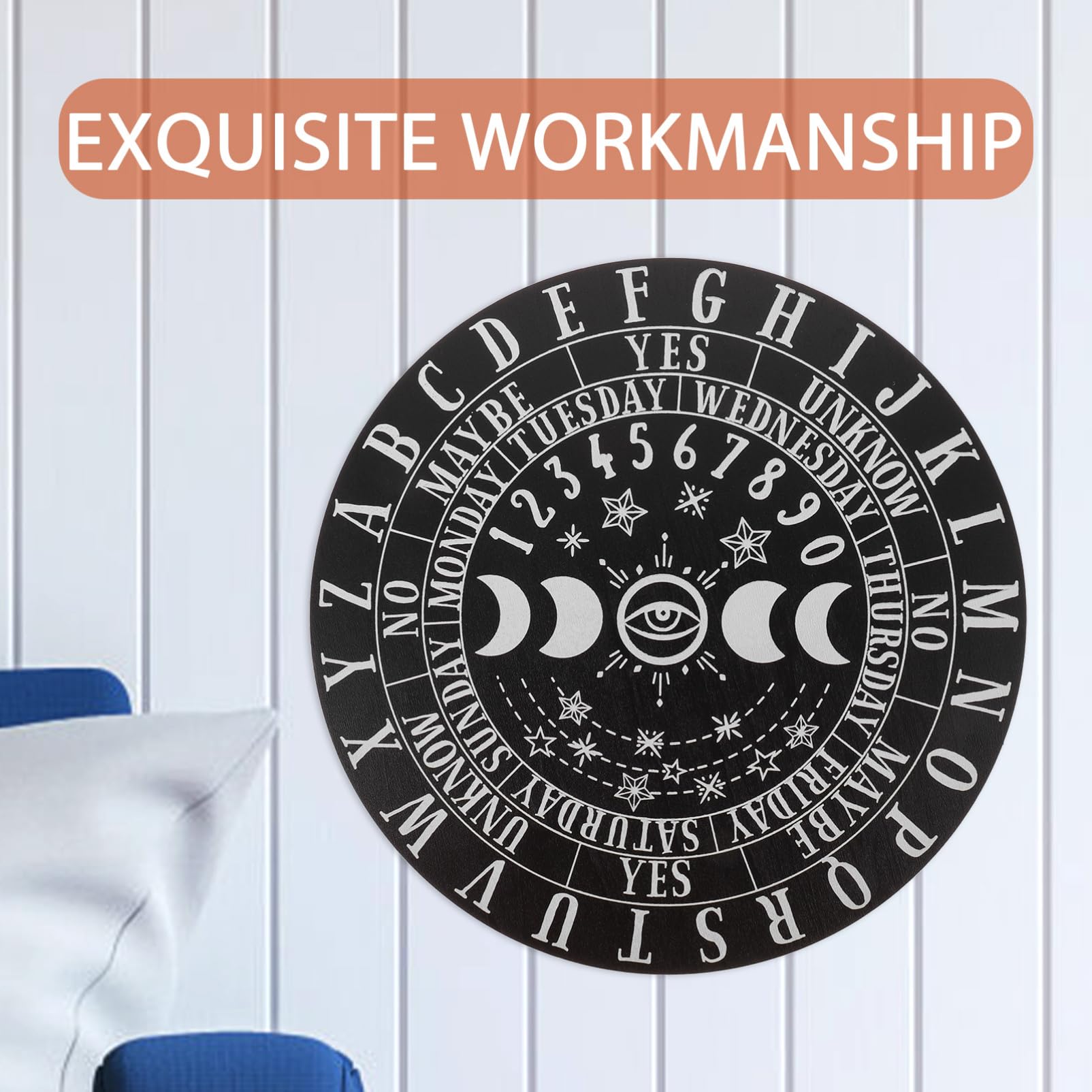 Abaodam Tableau De Divination En Bois Accessoire Spirituel Pour Adultes