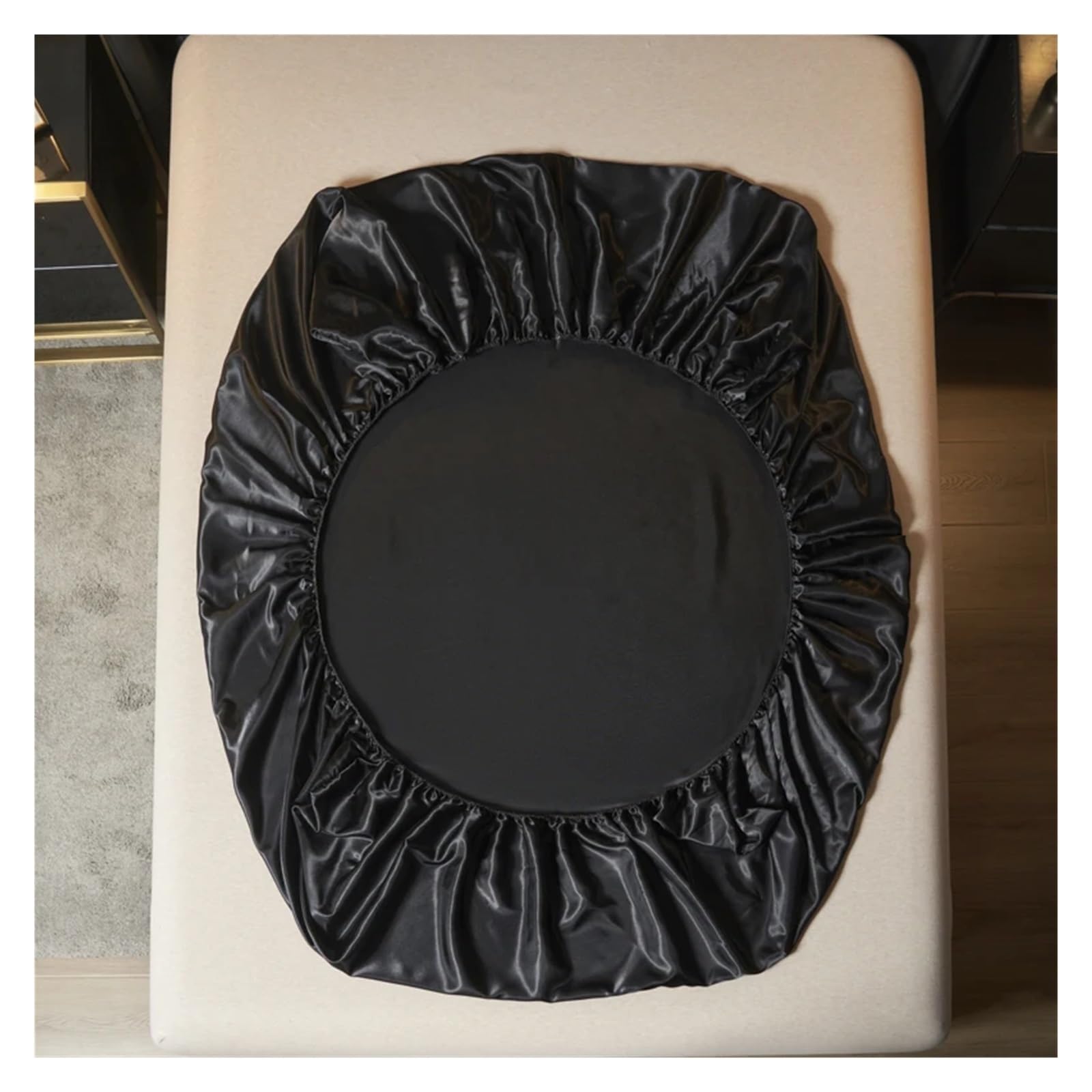 Sabanas Seda Sábana Ajustable de poliéster Satinado (sin Funda de Almohada), Banda elástica Alrededor de la Funda del colchón.(SD-1s-xiang Bin,120x200cm)