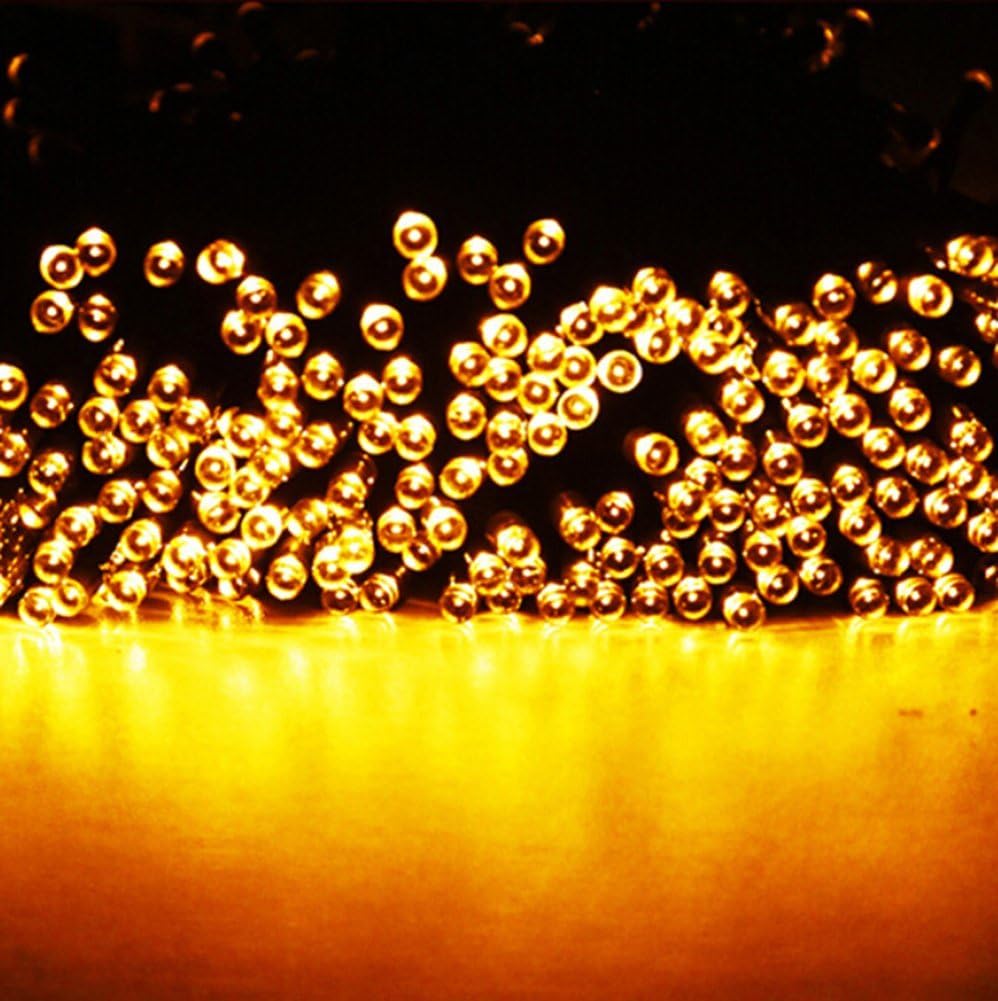 AMARS 66ft/20M Garden Solar String Fairy Lights Outdoor Christmas 200leds Patio Waterproof Solar Starry String Lights (Warm White)