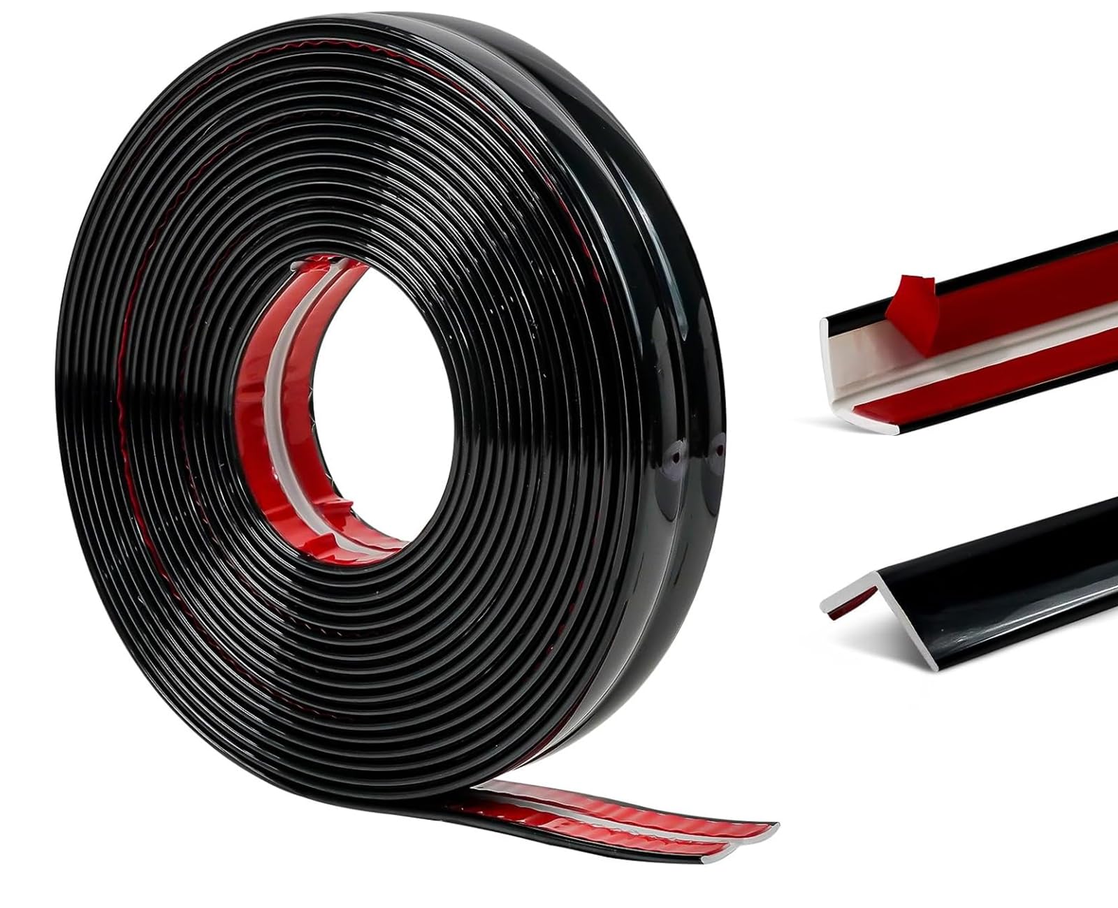 Molding & Wall Corner Trim Flexible Self-Adhesive Decorative Strip, Tile Edging Trim,Inside & Outside Corner Trim,Corner Guards Wall Trim,for Tile and Wall Furniture Edges (Black,3cm×10m)