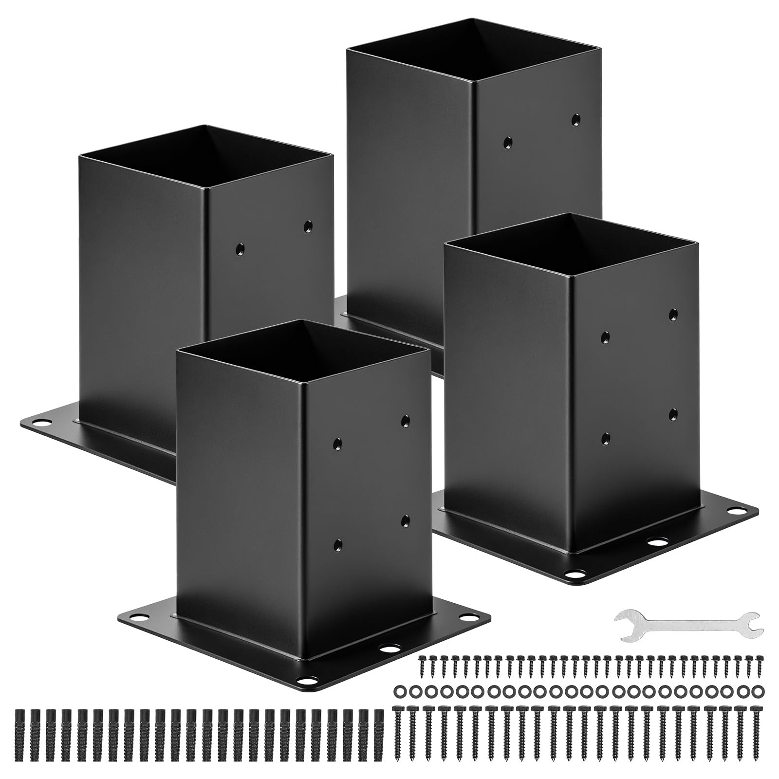 VEVOR Post Base 4-Pack