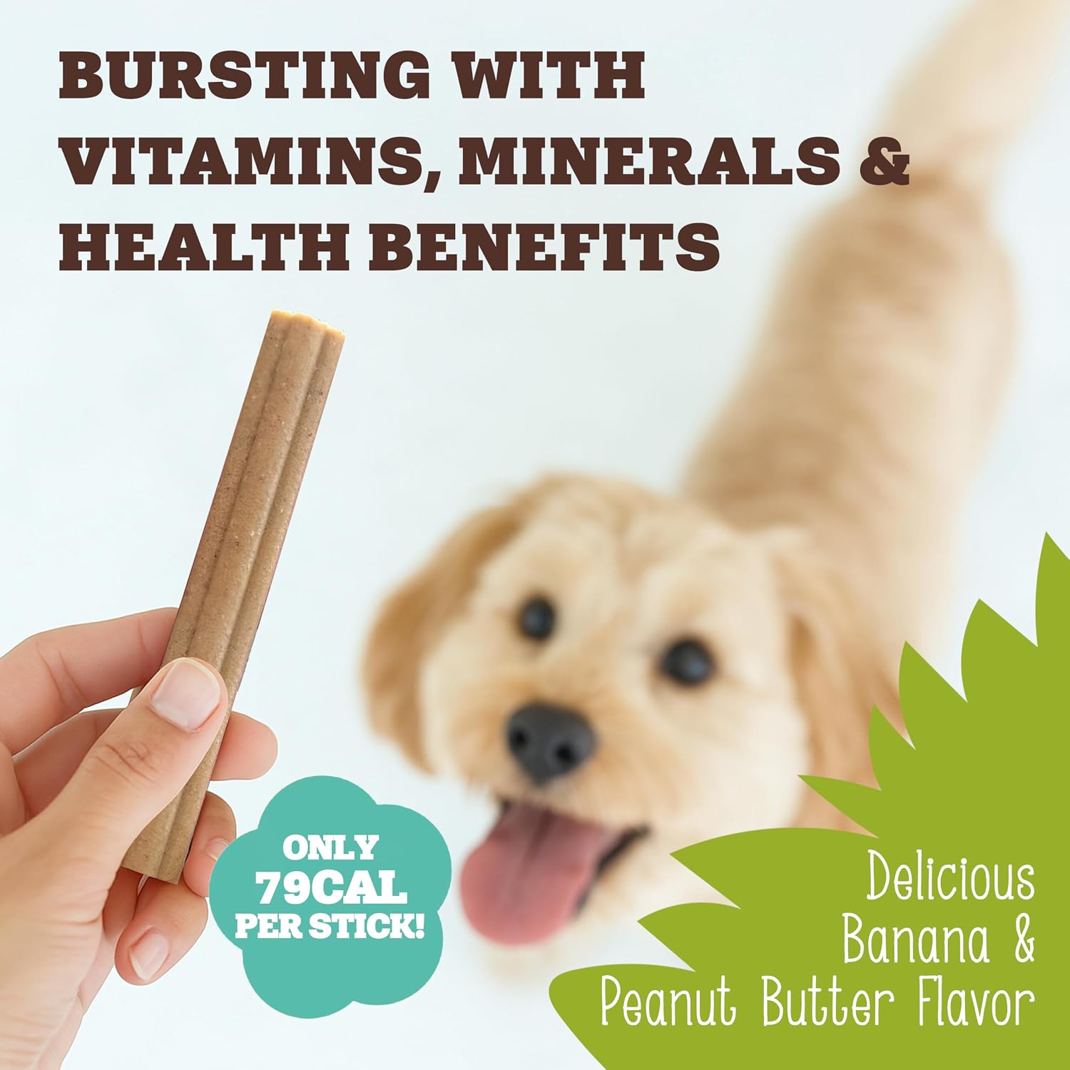 Soopa Pets Paw-Na Colada Dental Dog Treats, Pack of 10, Human Grade, Grain Free Dental Sticks for Clean Teeth, Healthy Dog Treats for Small Dogs, Large Dogs