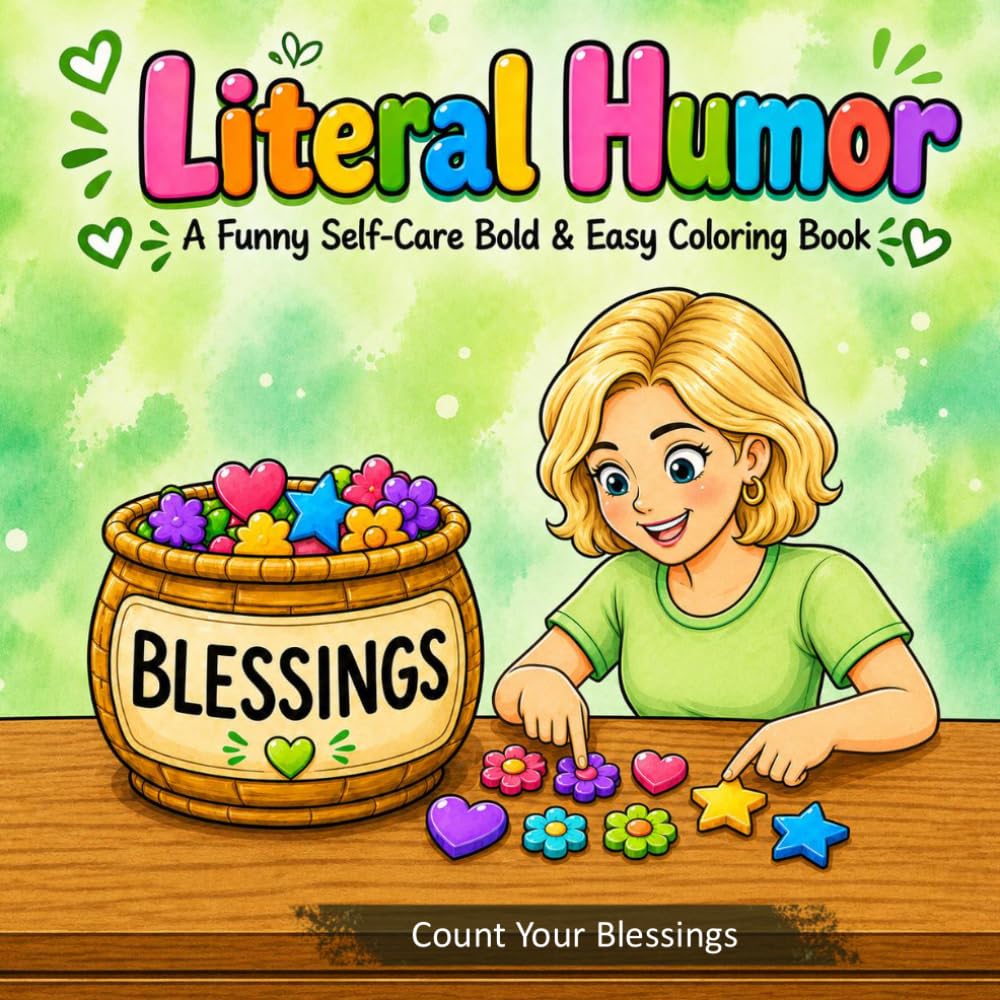 Literal Humor: A Funny Self-Care Bold & Easy Coloring Book (Literal Humor Coloring)