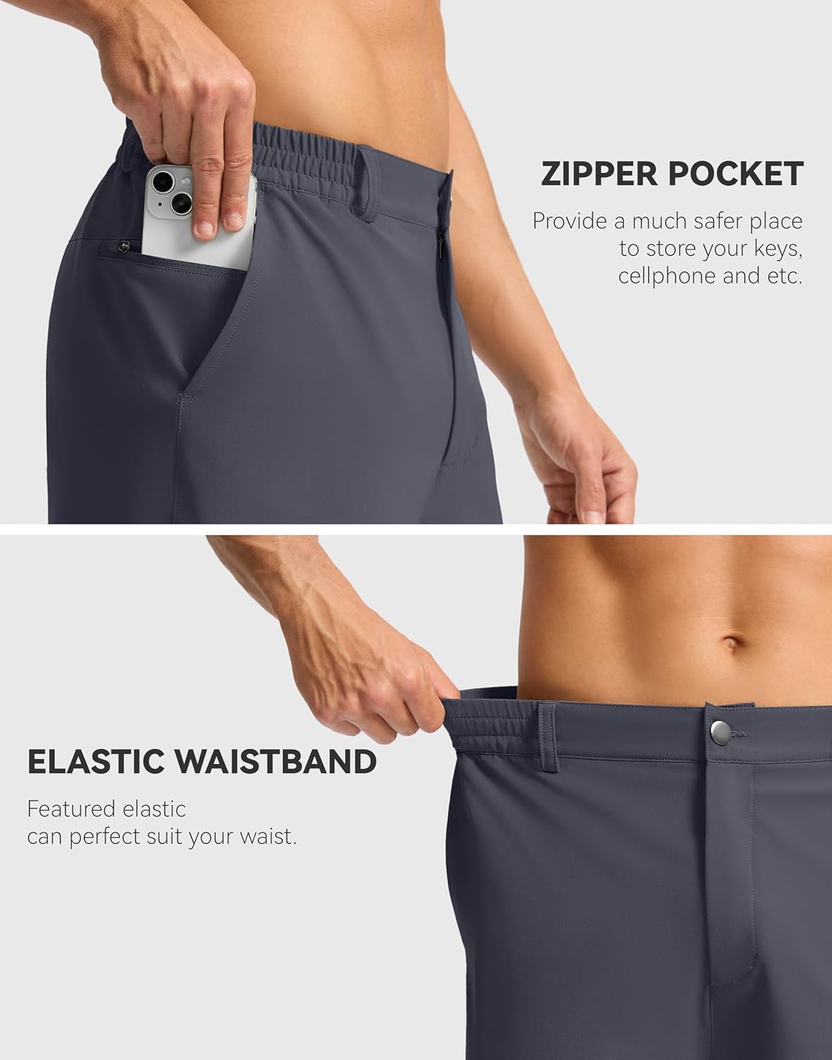 G Gradual Casual Shorts for Men 11" Lightweight Men's Golf Shorts Stretch with 3 Pockets Quick Dry Summer Breathable Shorts - Image 4