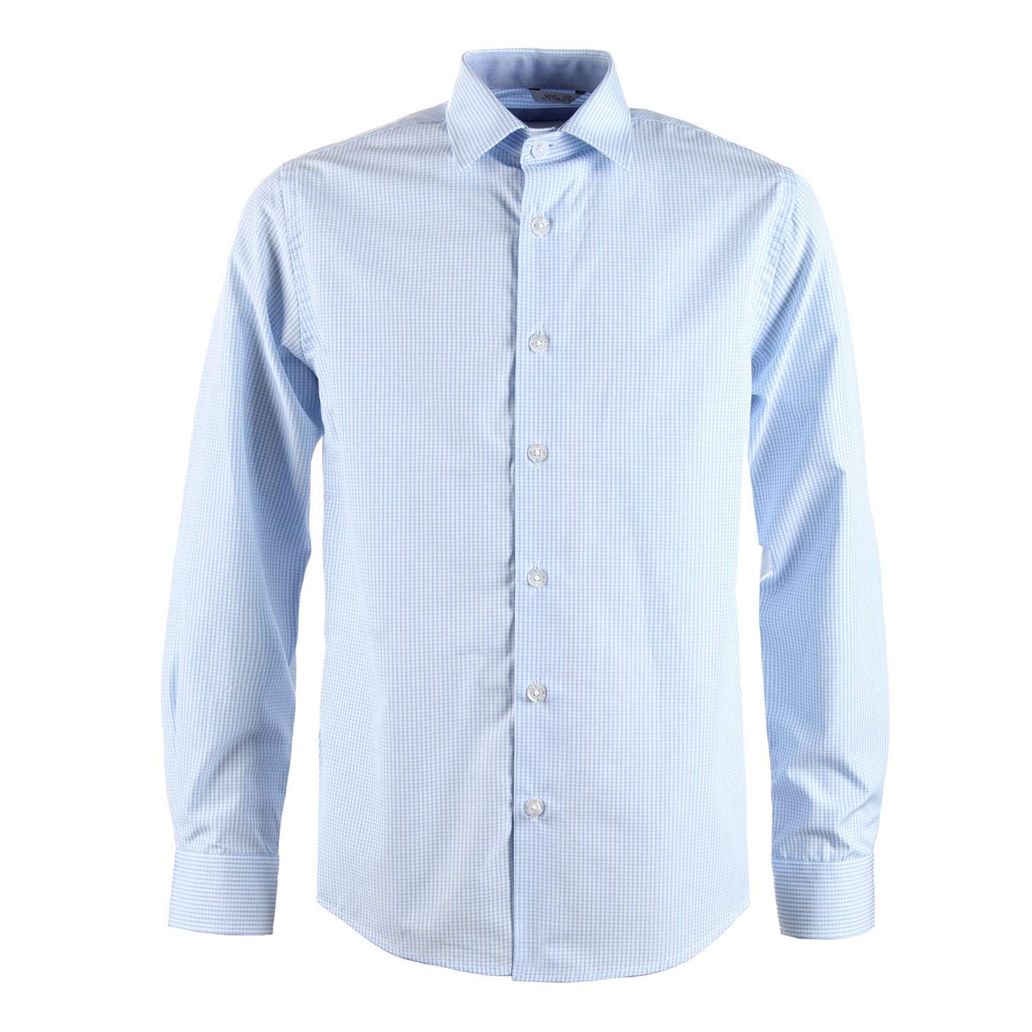 G.O.L. - Jungen festliches Hemd Slim-Fit Langarm, kariert, hellblau - 5545800hellb