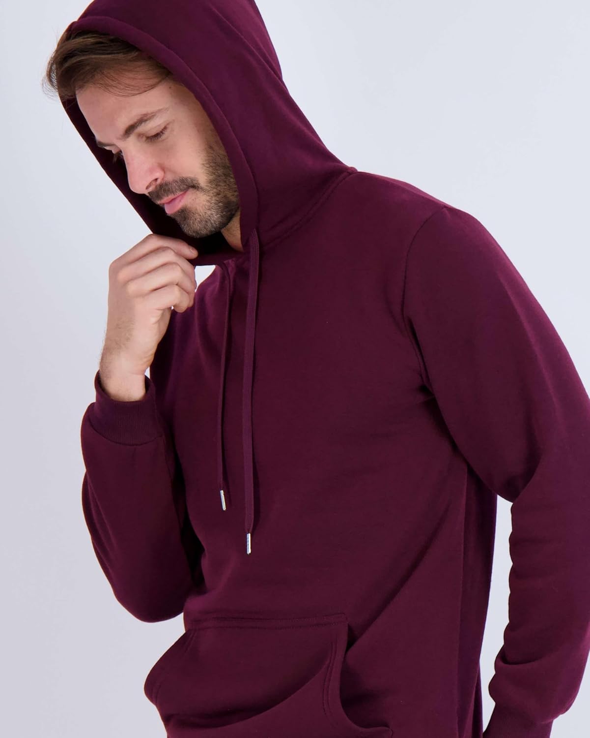 Real Essentials 3 Pack: Men's Fleece Pullover Hoodie - Long Sleeve Hooded Sweatshirt Pockets (Available in Big & Tall)