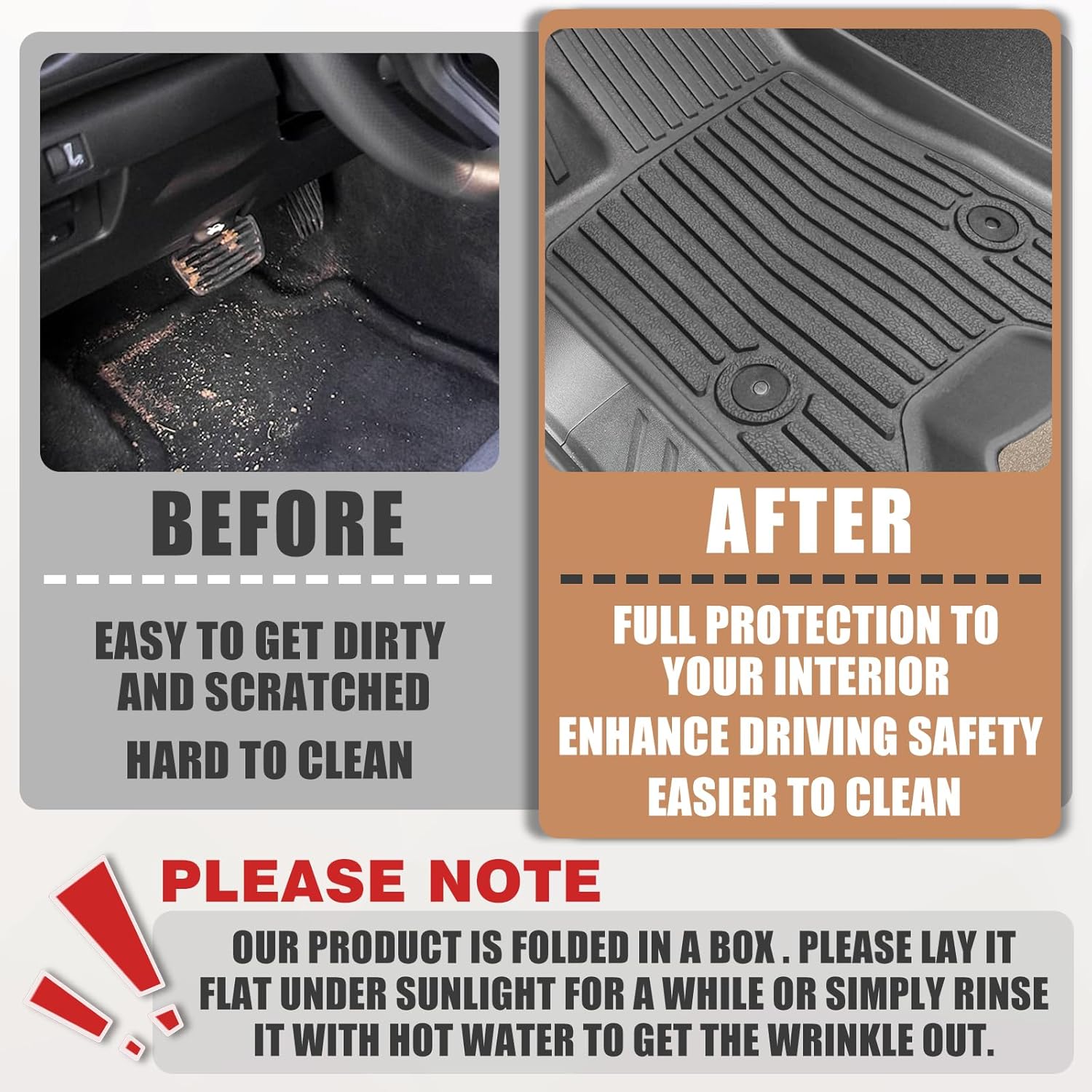 TripleAliners Truck Mat Compatible with 2023-2026 Colorado & Canyon Accessories, Floor Mats Heavy Duty Custom Fit All Weather Protection TPE Pickup Liner - Image 6