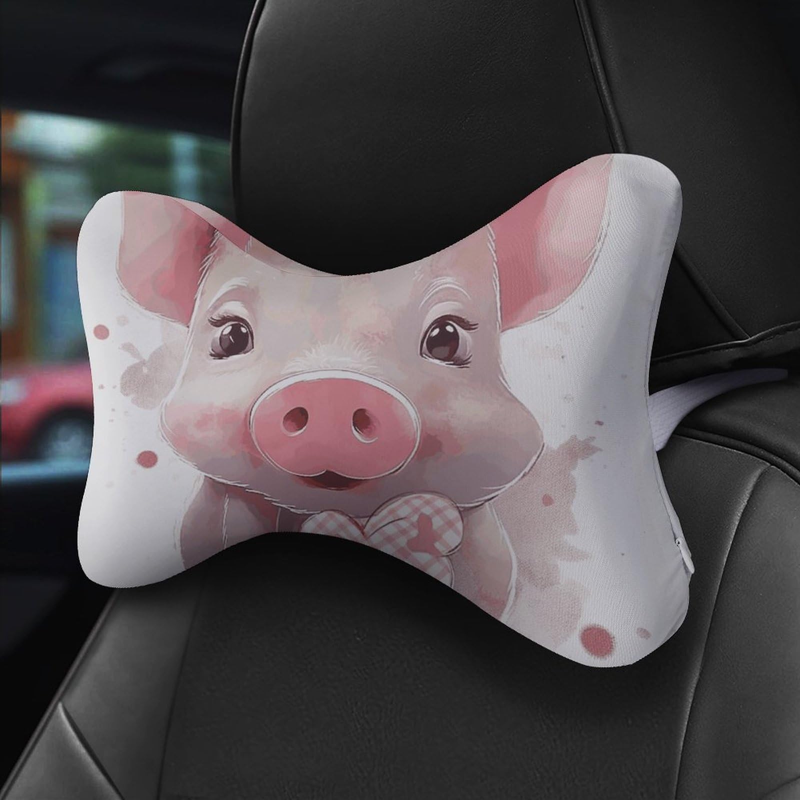 Almohada sonriente (26), núcleo de almohada de espuma viscoelástica, cojín, proporciona apoyo para el cuello, almohadas de coche para viajes y oficinas en casa.