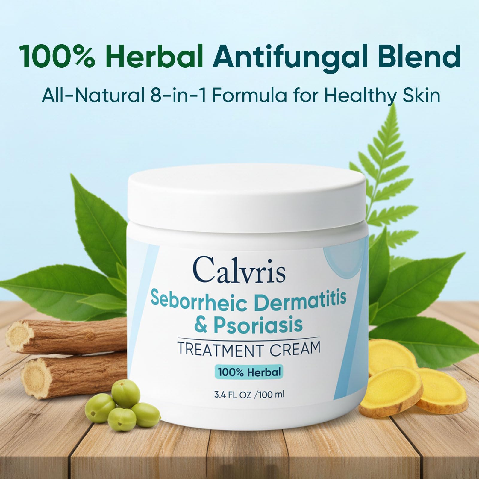 Calvris Scalp & Beard Relief Cream with Botanical Extracts, 3.4 Fl Oz