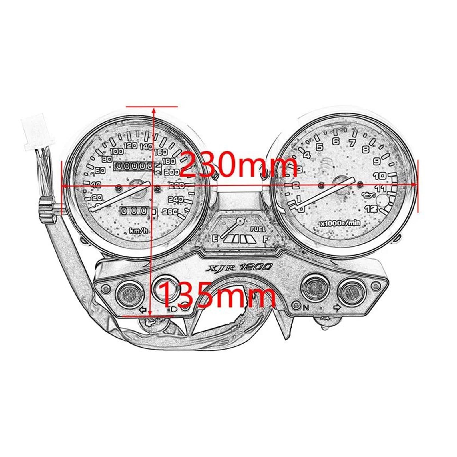 Yamaha XJR1300 速度計 回転計 Amazon.co.jp: 機械式 速度計 に適合する XJR1300 XJR 1300 1989