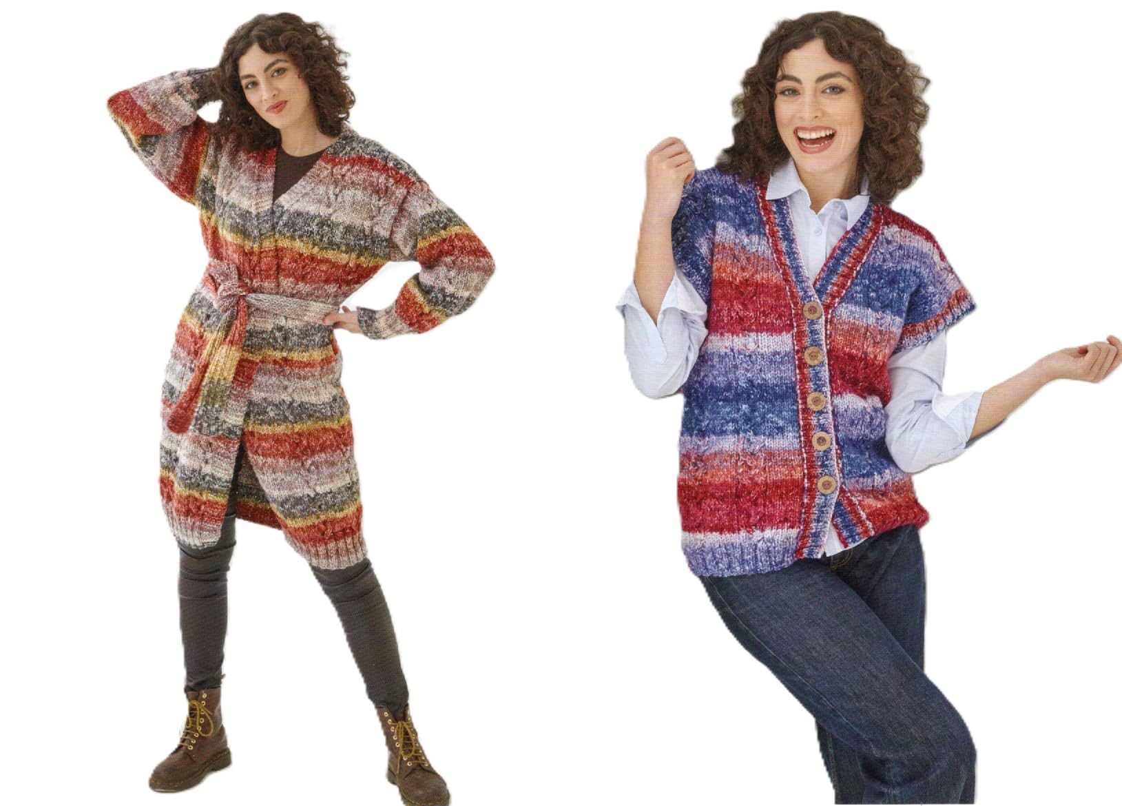 King Cole Ladies Knitting Pattern Womans Chunky Jacket & Waistcoat (6201)